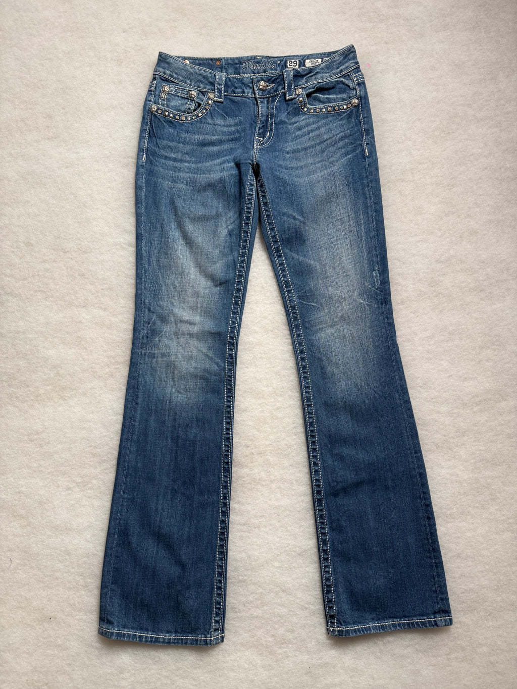 Miss Me Boot Cut Low Waist Jeans 29