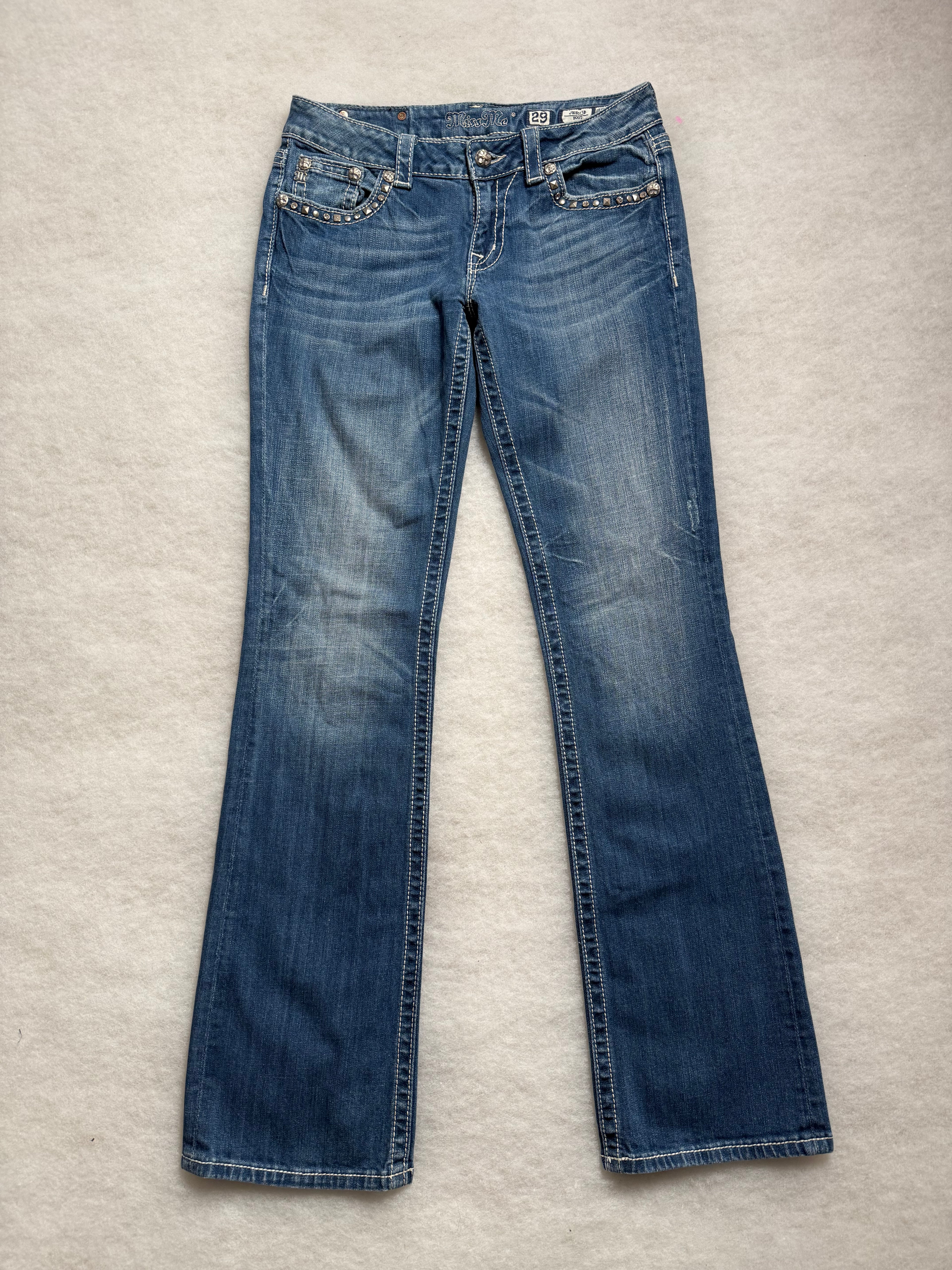 Miss Me Boot Cut Low Waist Jeans 29