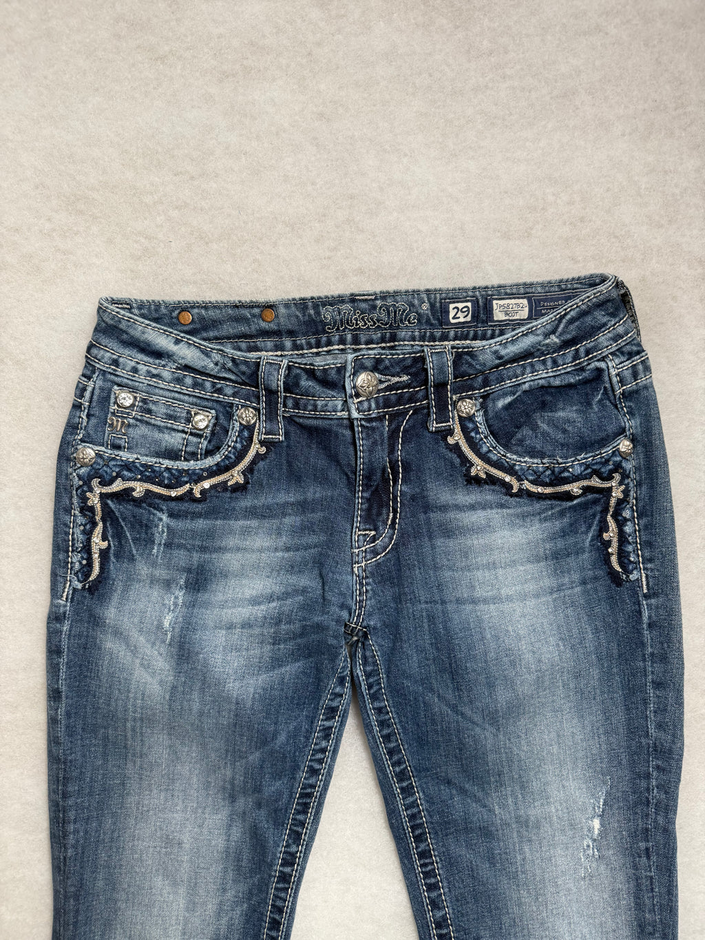 Miss Me Boot Cut Low Waist Jeans 29