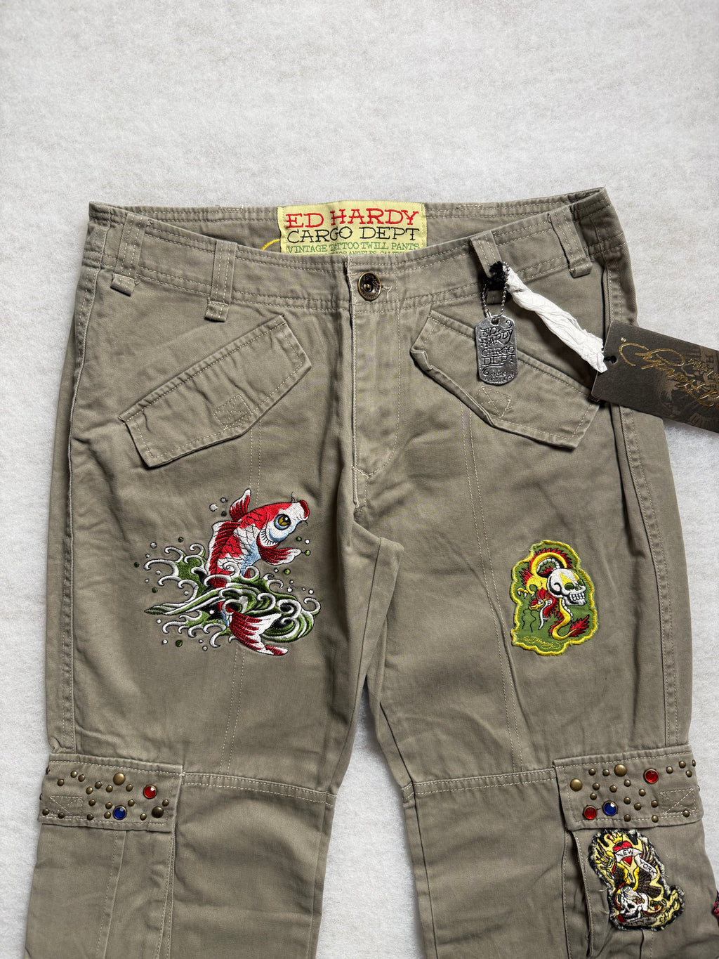 Ed Hardy Boot Cut Cargo Pants 27