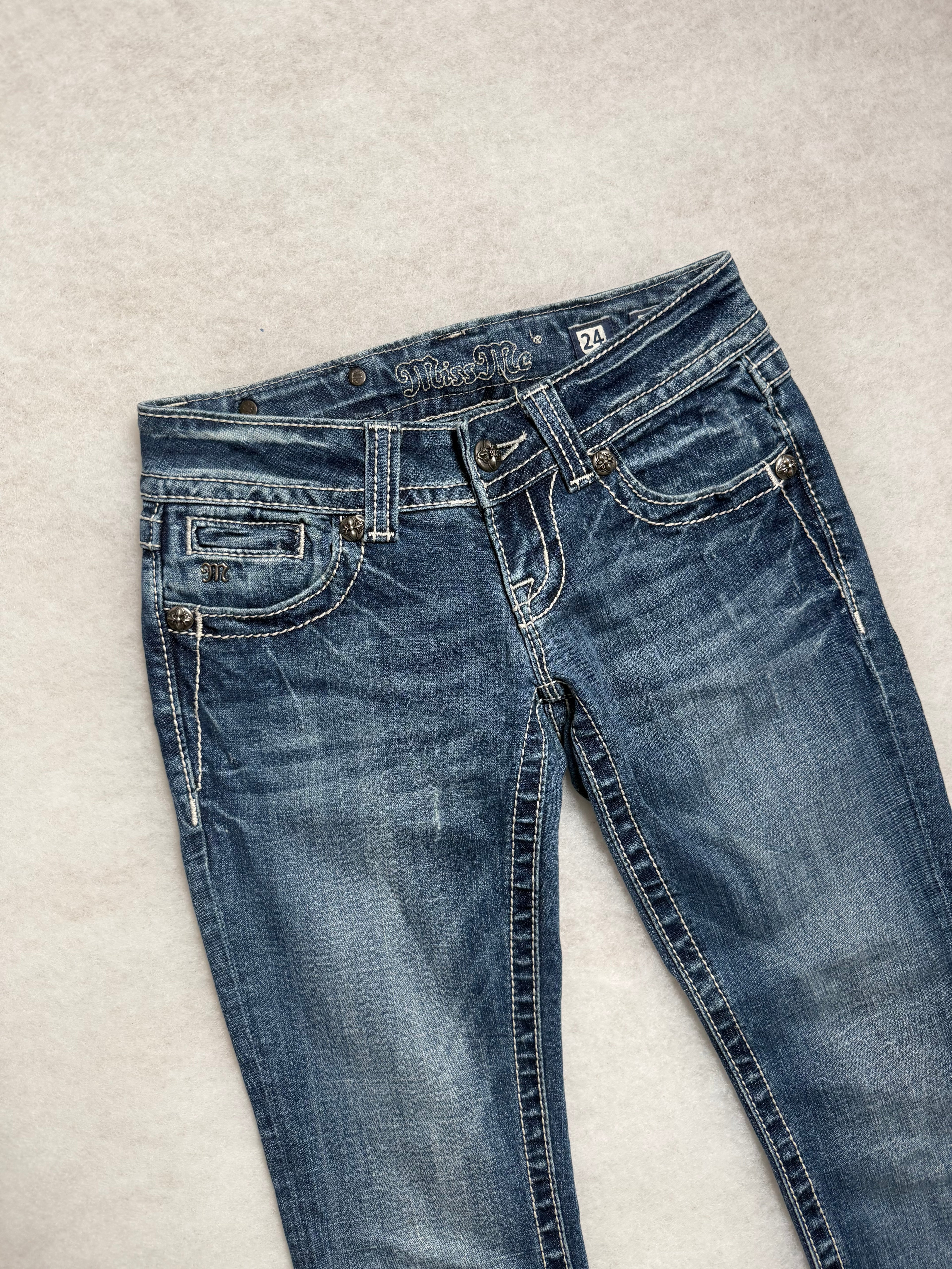 Miss Me Boot Cut Low Waist Jeans 24
