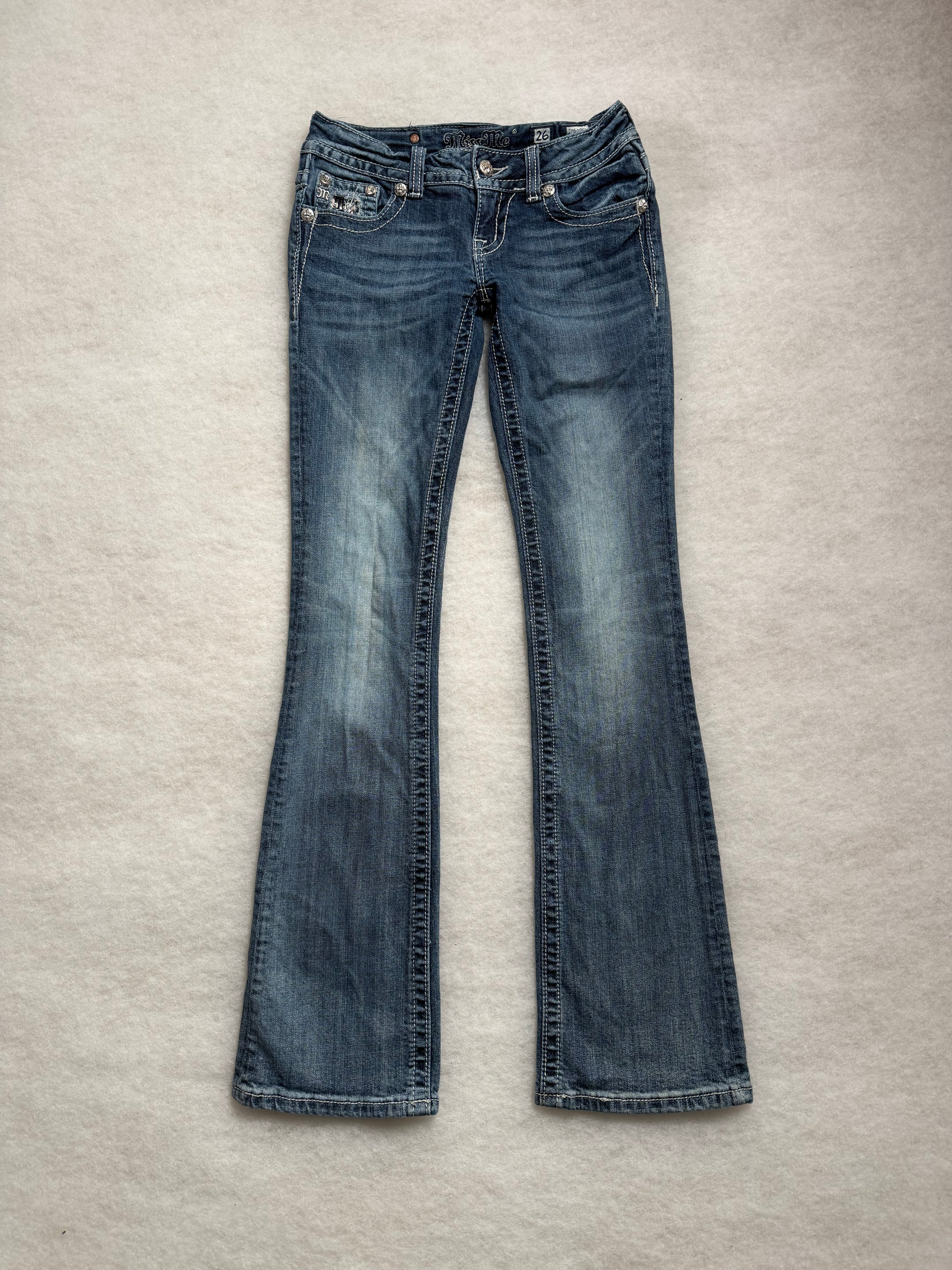 Miss Me Boot Cut Low Waist Jeans 26