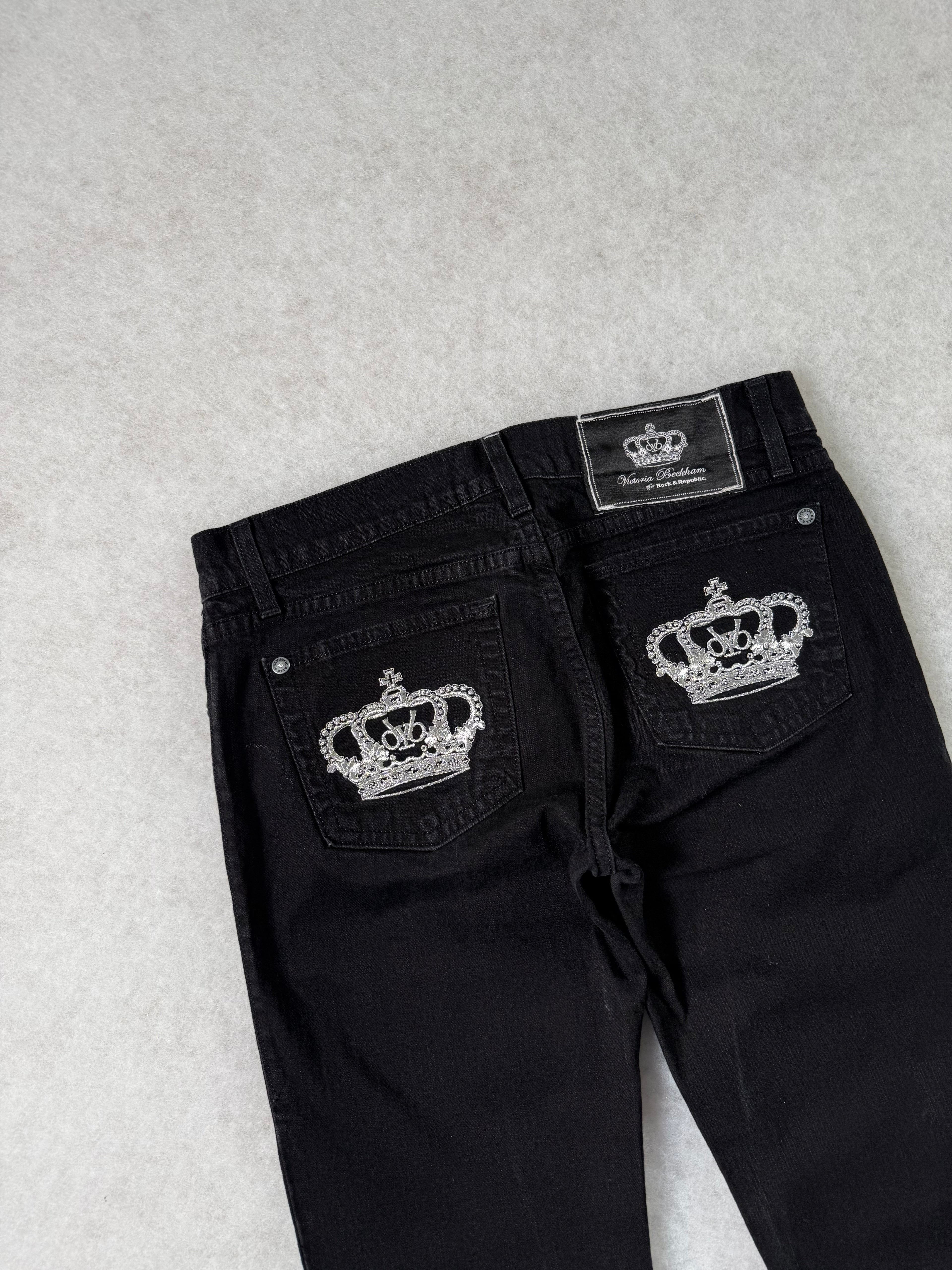 Victoria Beckham Boot Cut Low Waist Jeans