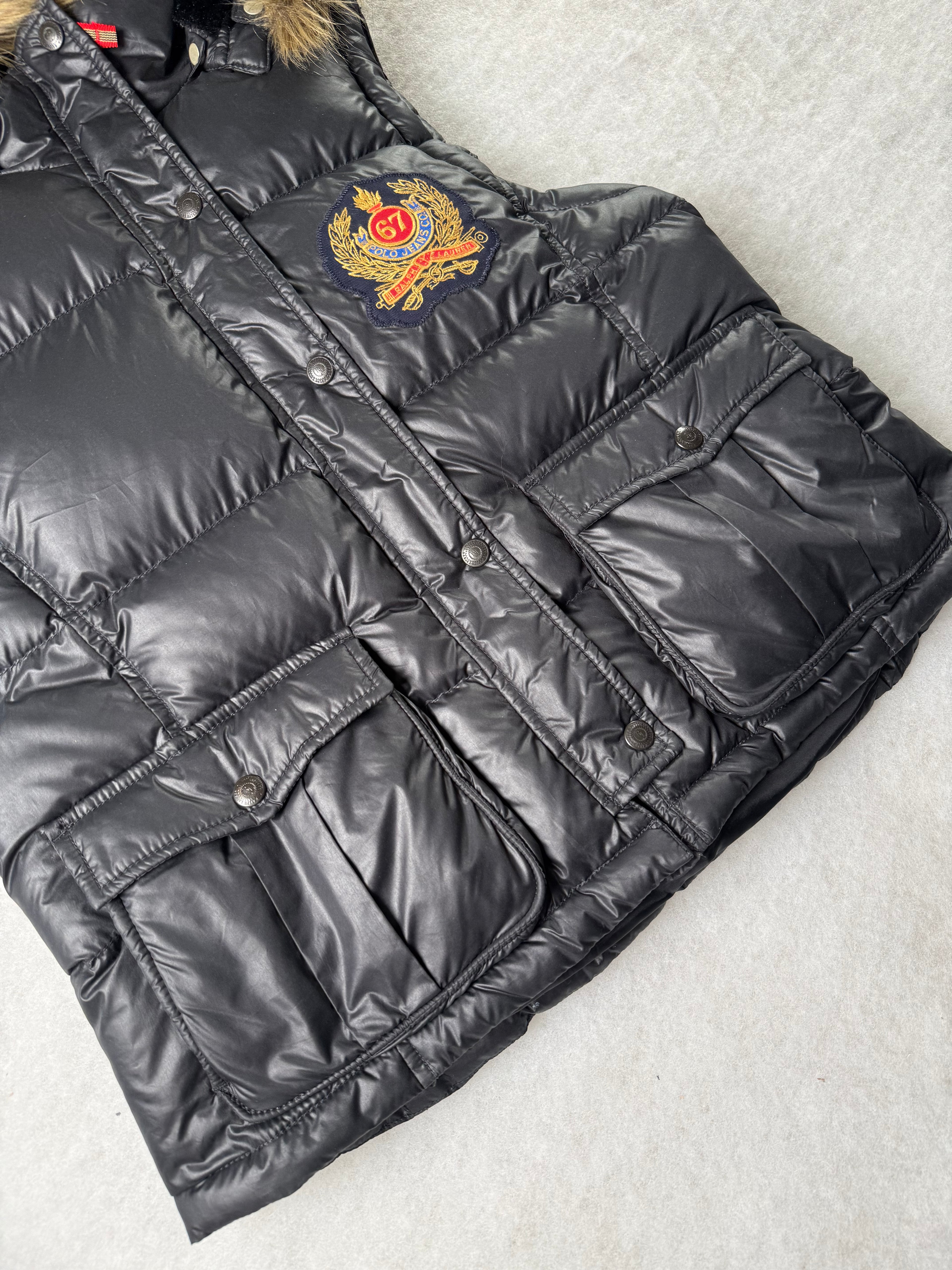 Ralph Lauren Weste mit Kunst Fell Kapuze