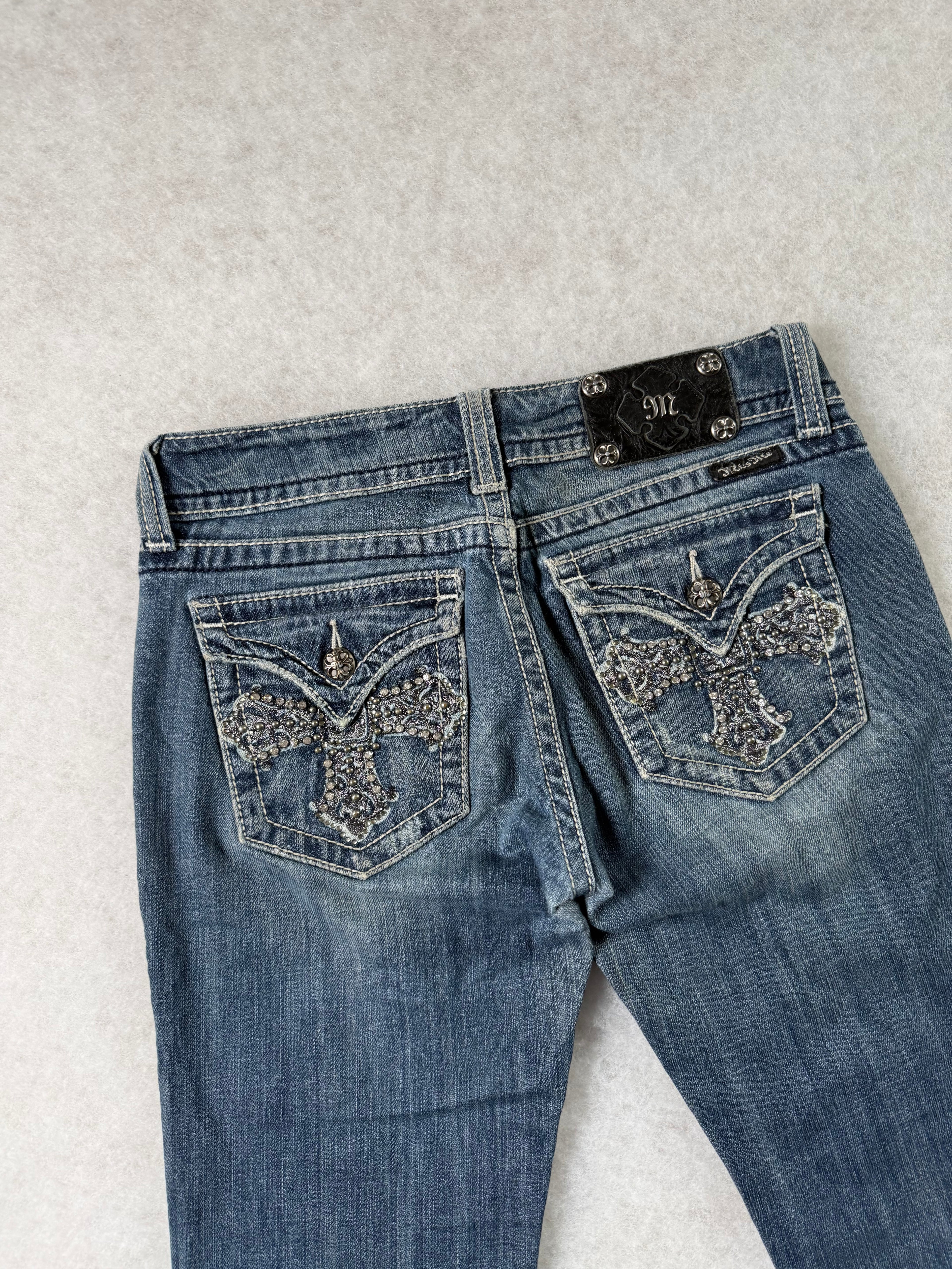 Miss Me Boot Cut Low Waist Jeans