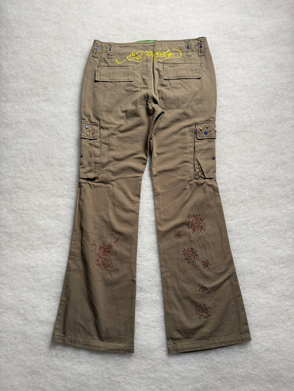 Ed Hardy Boot Cut Cargo Pants 27