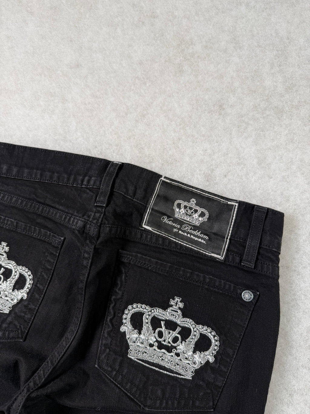 Victoria Beckham Boot Cut Low Waist Jeans