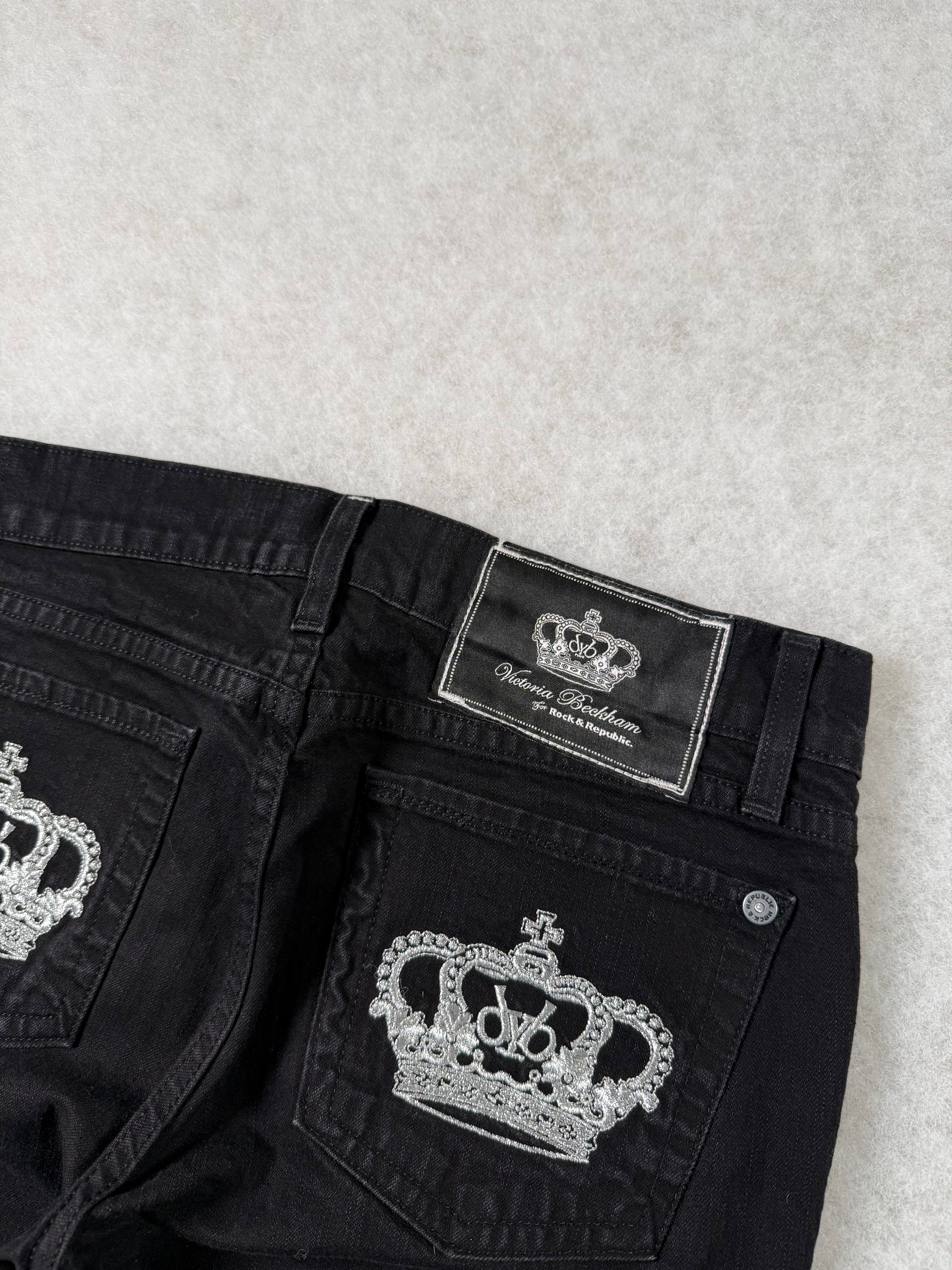 Victoria Beckham Boot Cut Low Waist Jeans