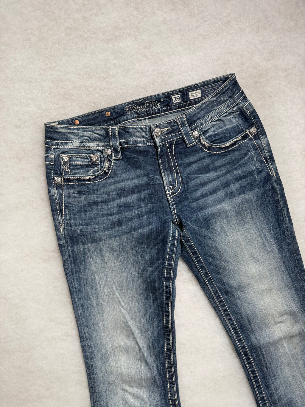 Miss Me Boot Cut Low Waist Jeans 29