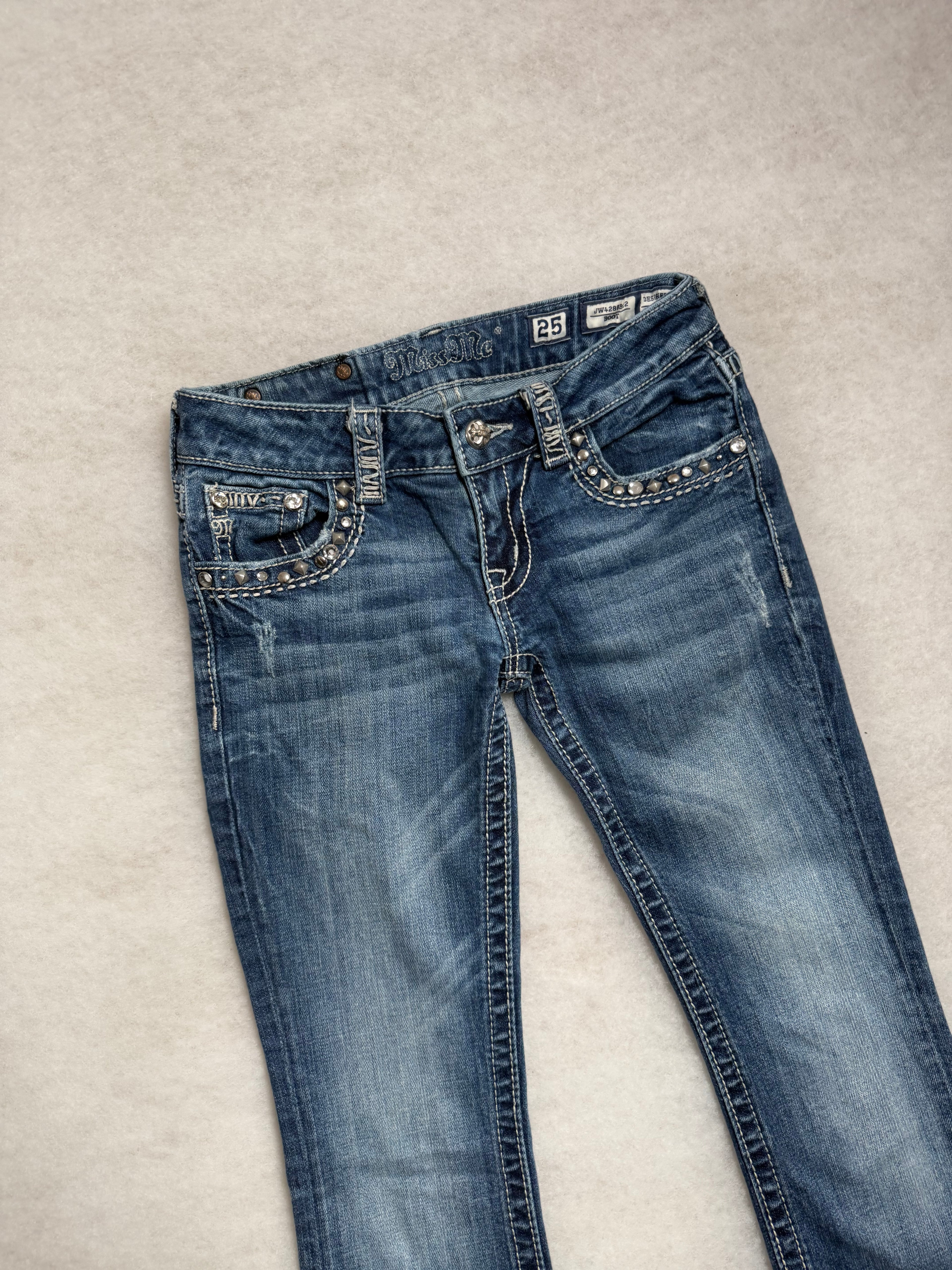 Miss Me Boot Cut Low Waist Jeans 25