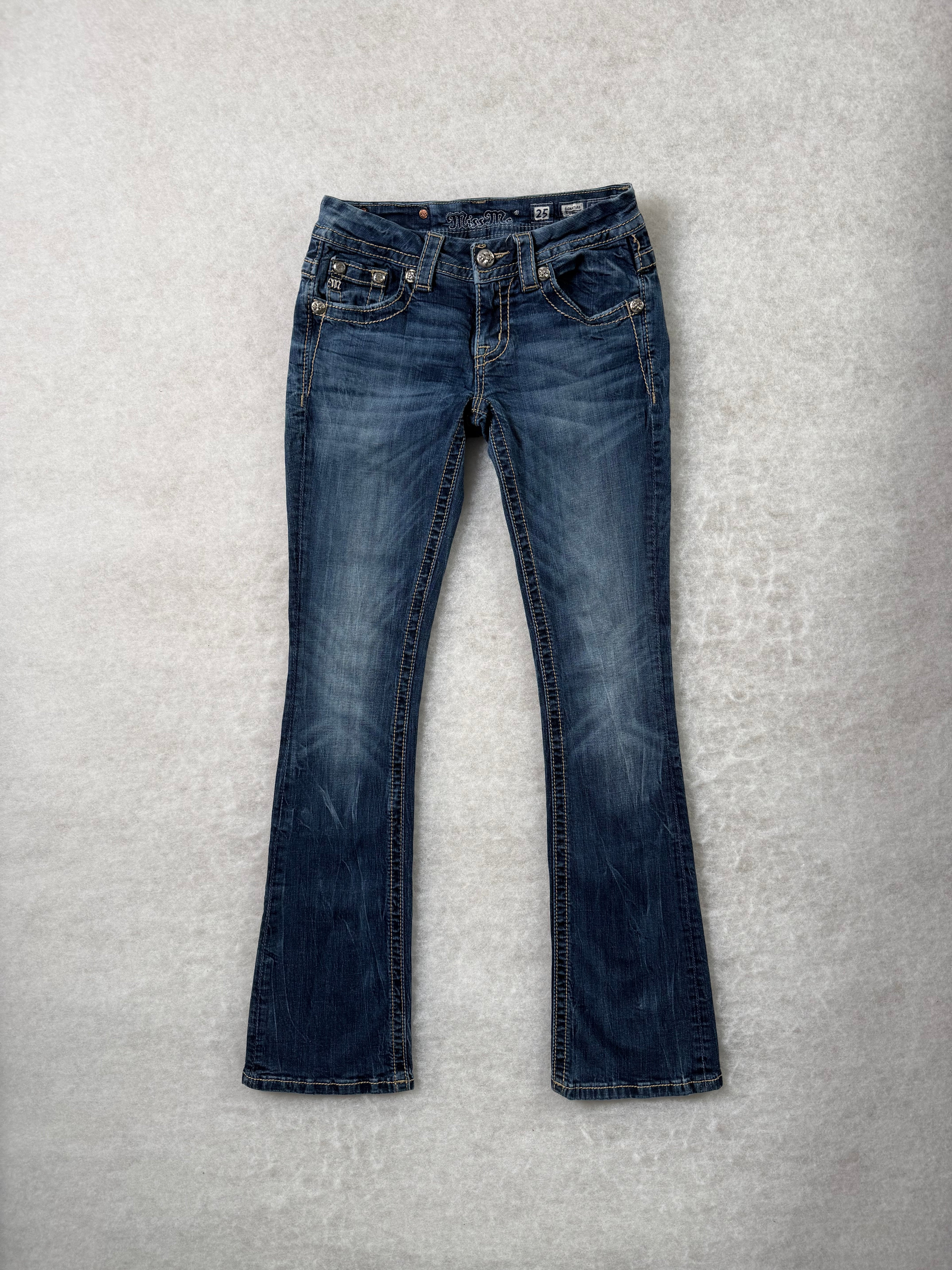 Miss Me Boot Cut Low Waist Jeans