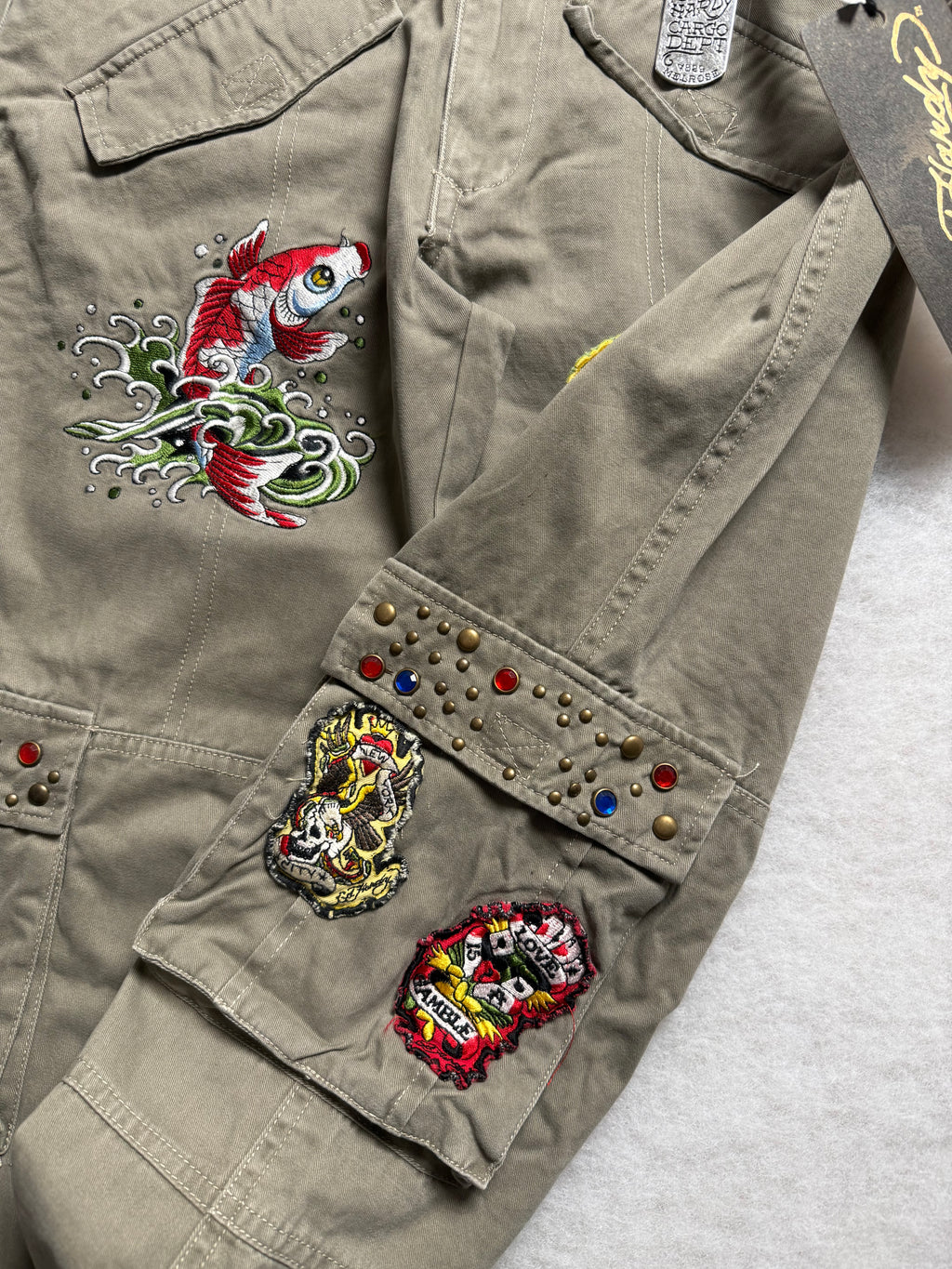 Ed Hardy Boot Cut Cargo Pants 27
