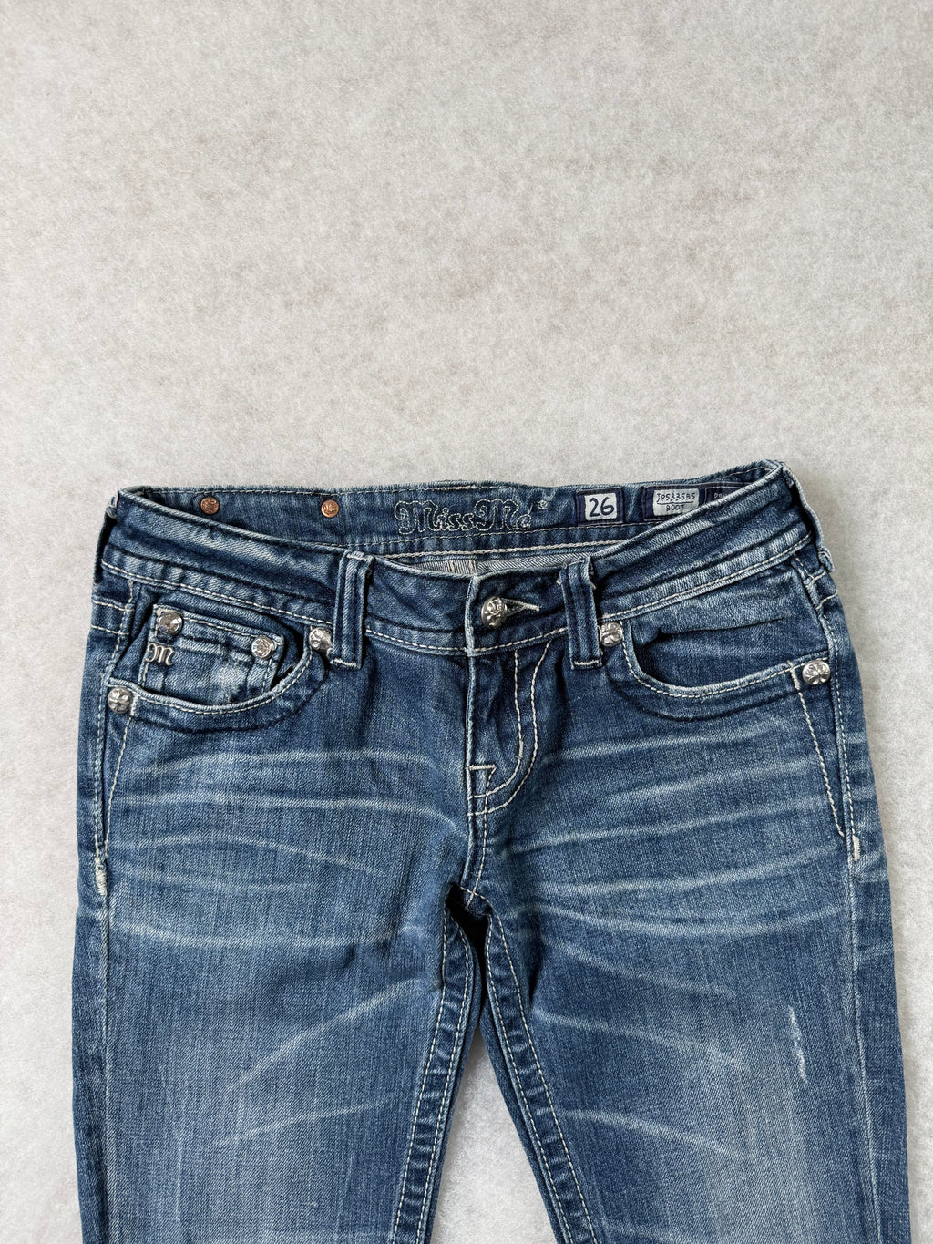 Miss Me Boot Cut Low Waist Jeans