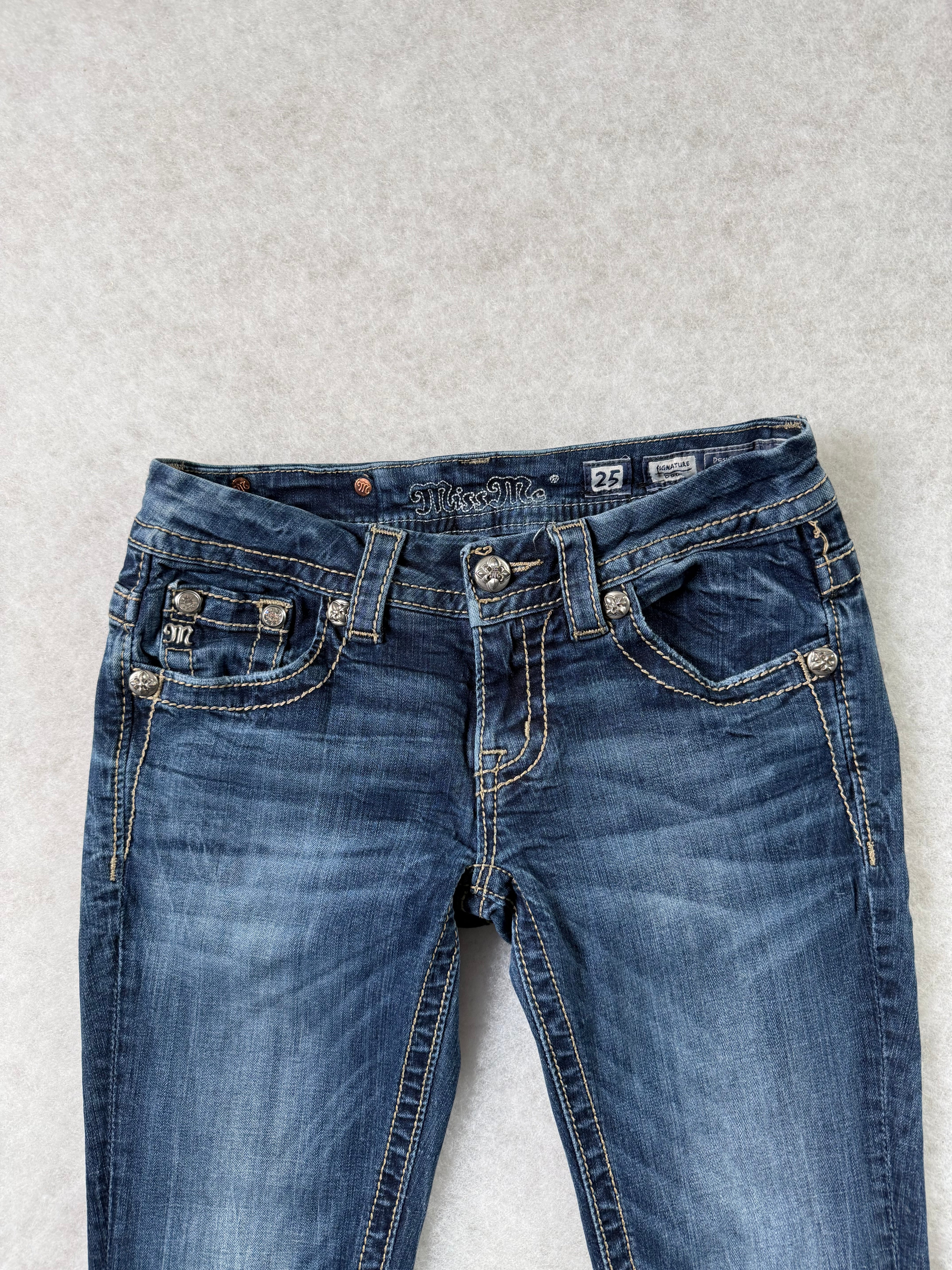 Miss Me Boot Cut Low Waist Jeans