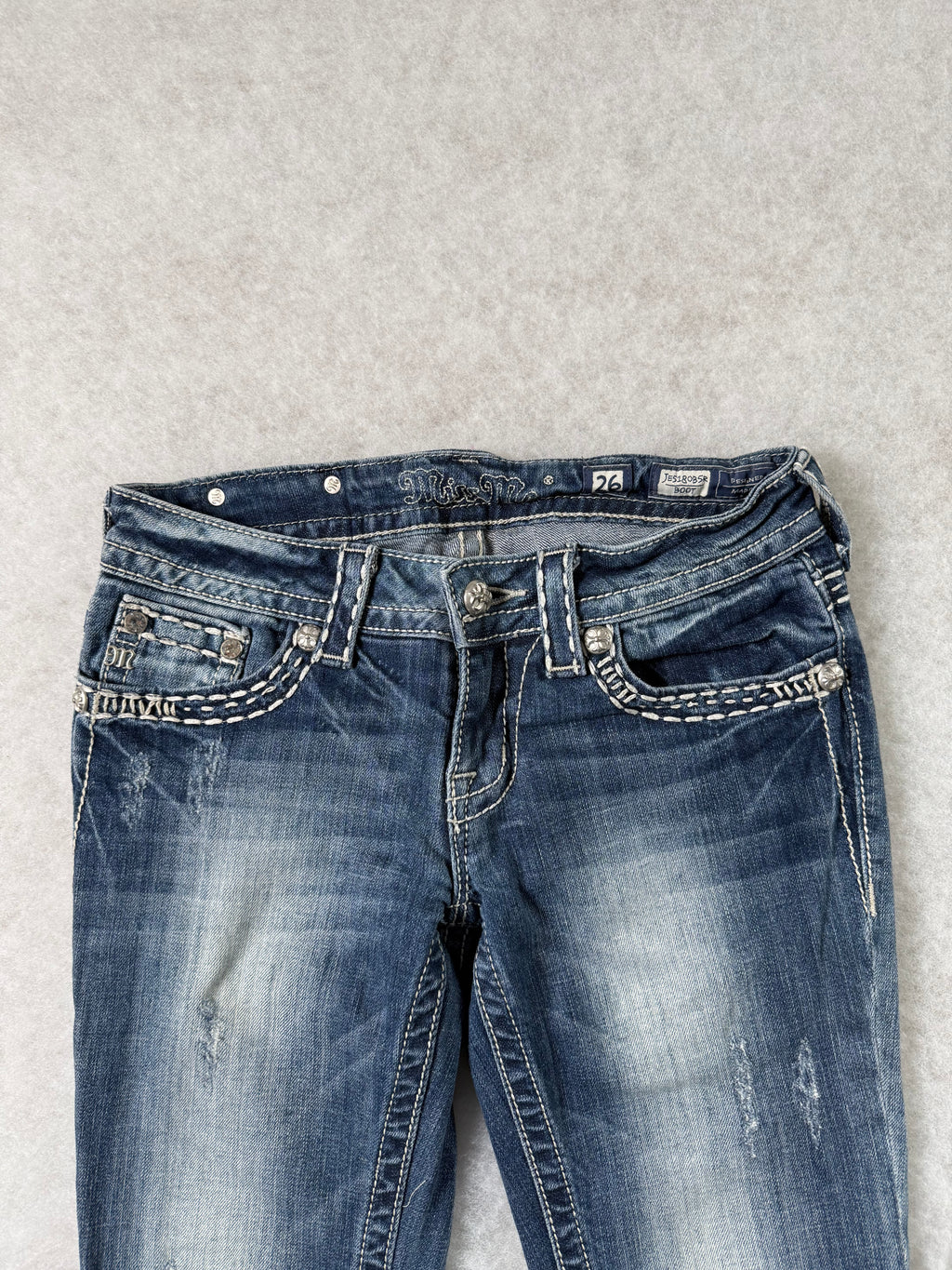 Miss Me Boot Cut Low Waist Jeans