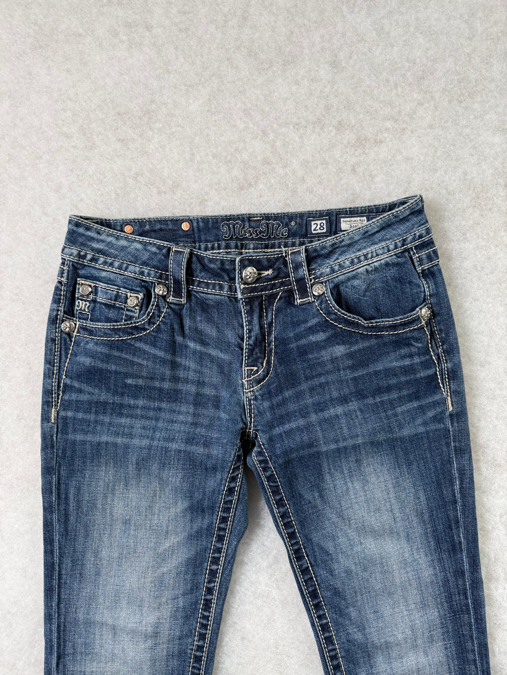 Miss Me Boot Cut Low Waist Jeans