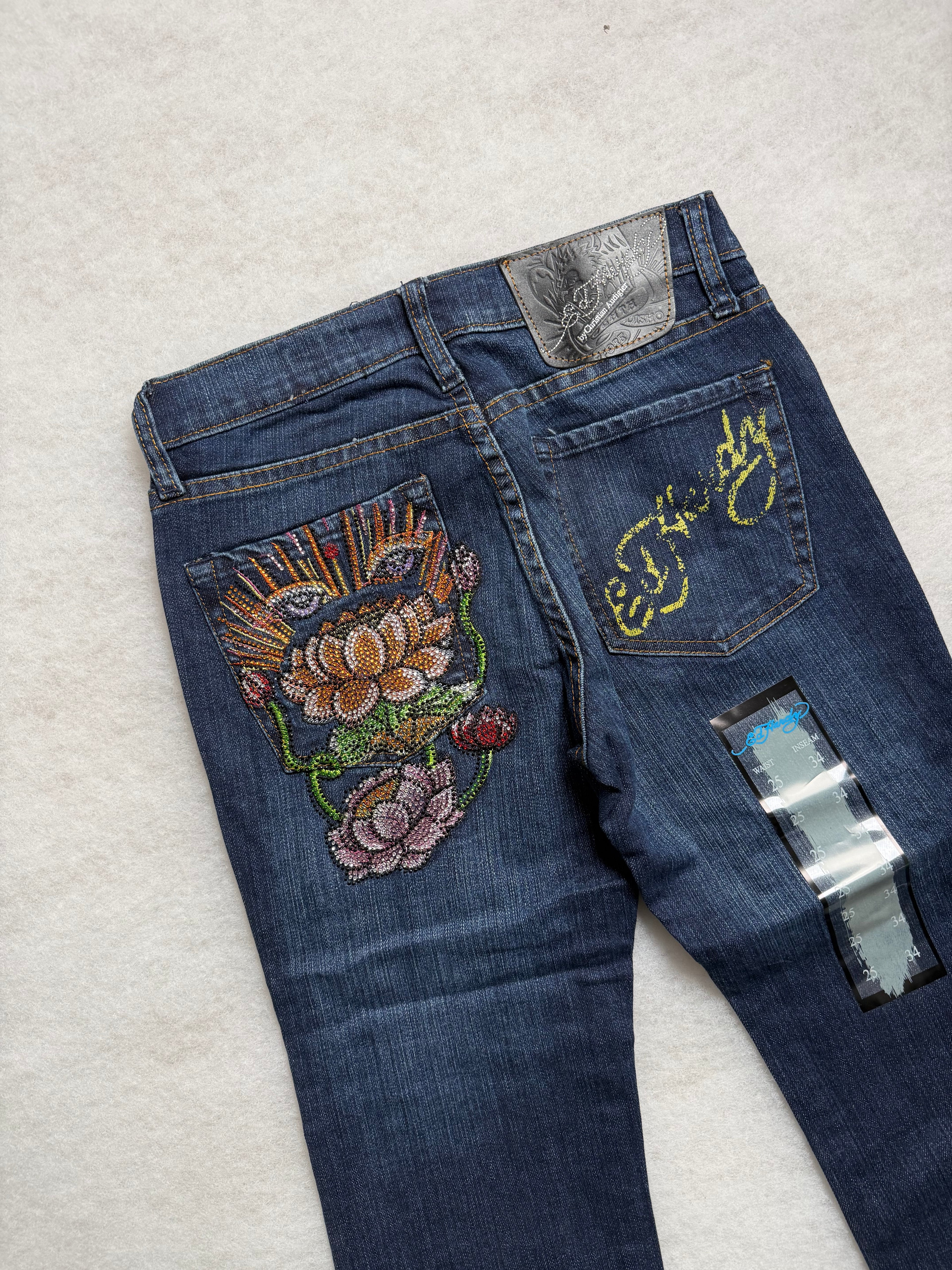 Ed Hardy Boot Cut Low Waist Jeans 31
