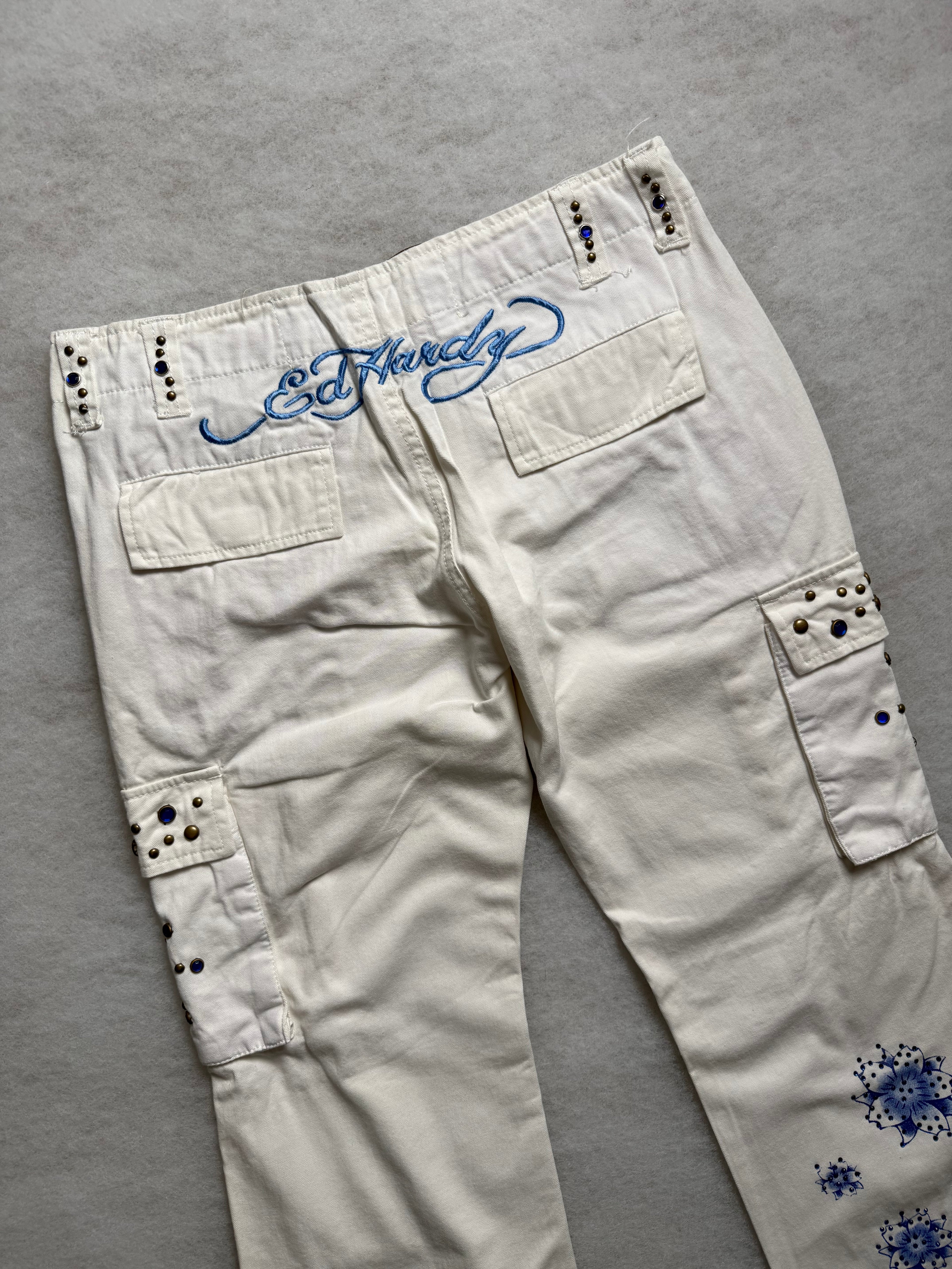 Ed Hardy Boot Cut Cargo Pants 26
