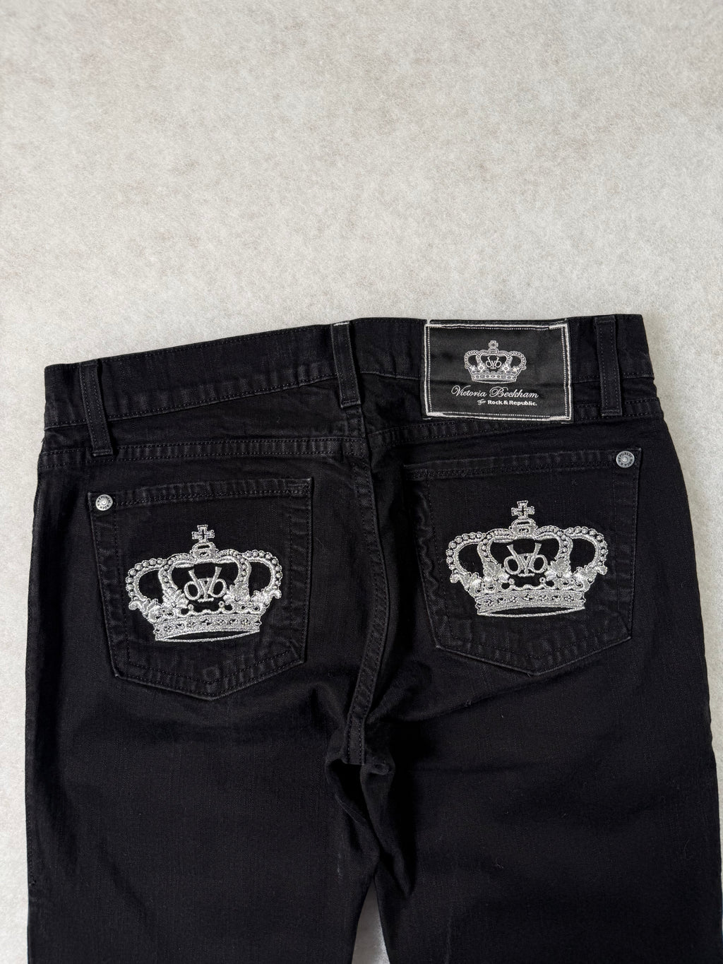 Victoria Beckham Boot Cut Low Waist Jeans