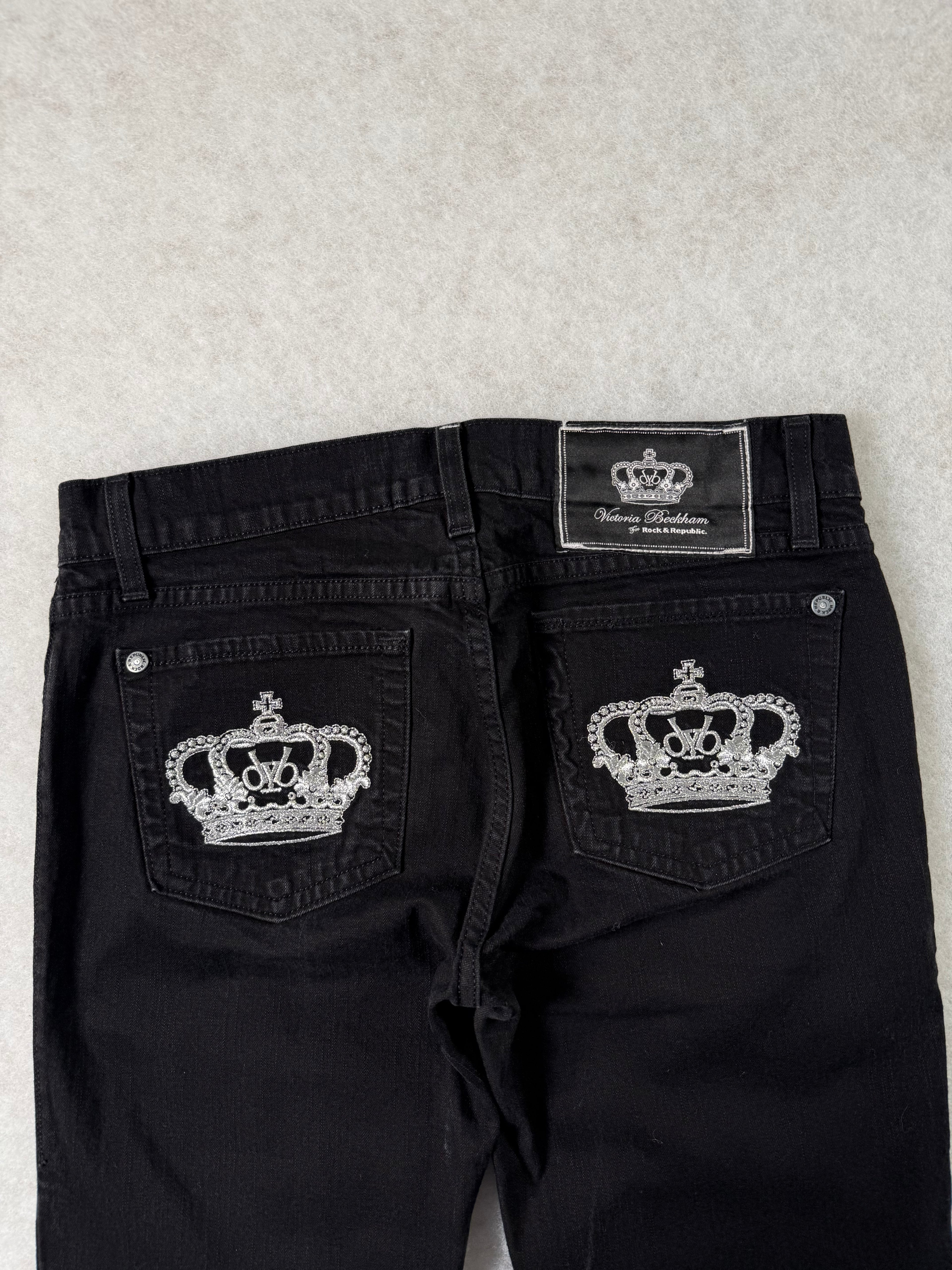 Victoria Beckham Boot Cut Low Waist Jeans