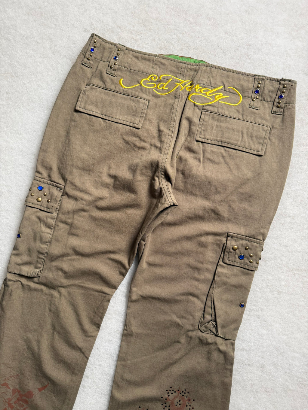 Ed Hardy Boot Cut Cargo Pants 27