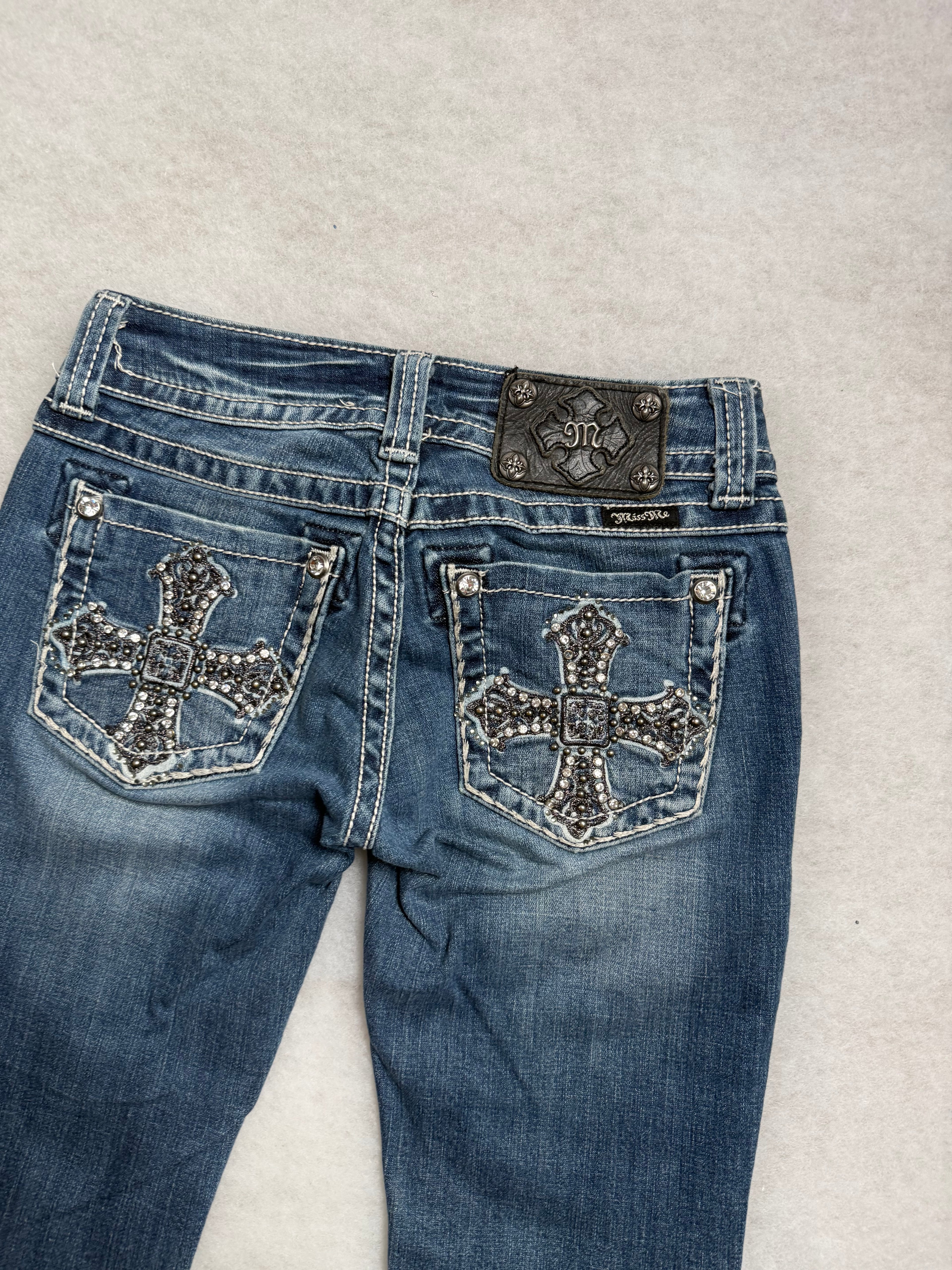 Miss Me Boot Cut Low Waist Jeans 24