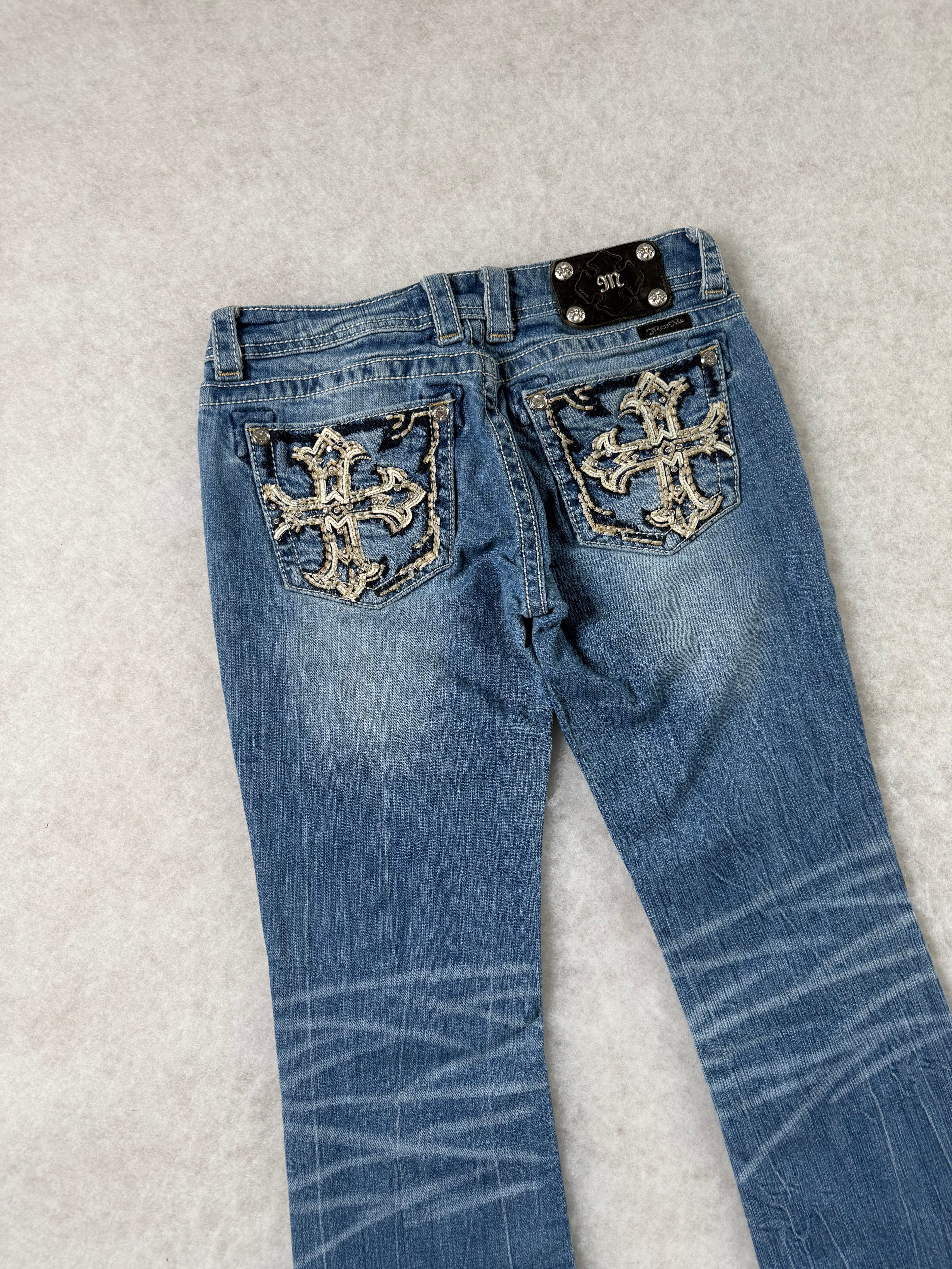 Miss Me Boot Cut Low Waist Jeans
