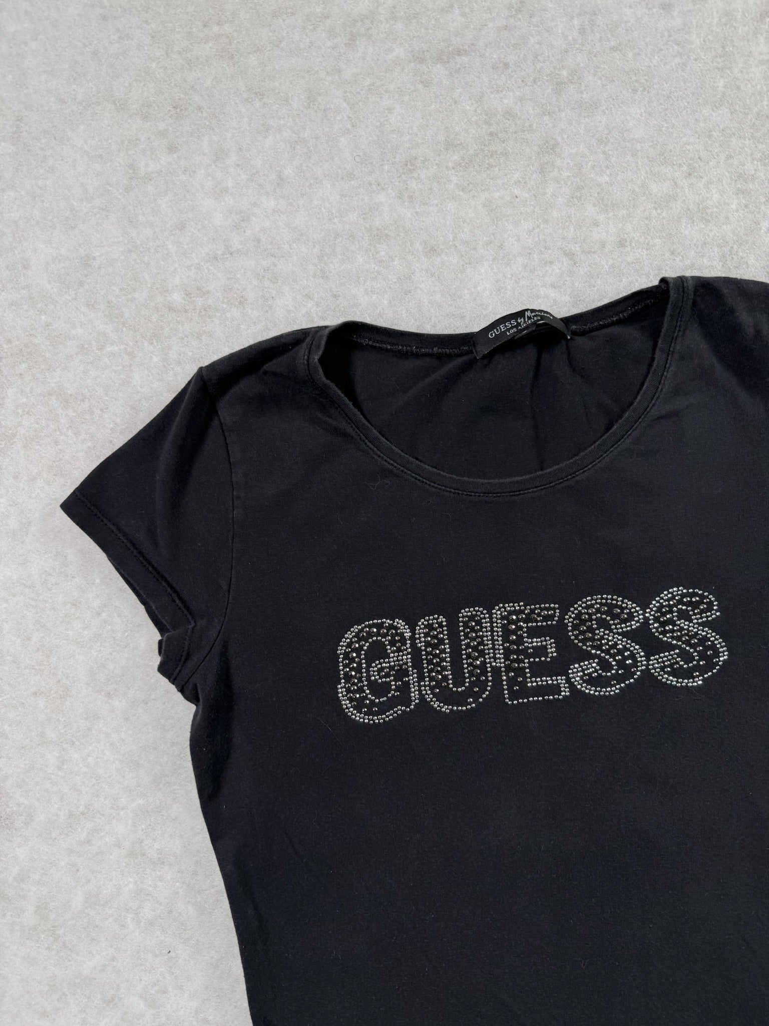 Guess Top Glitzer Schrift