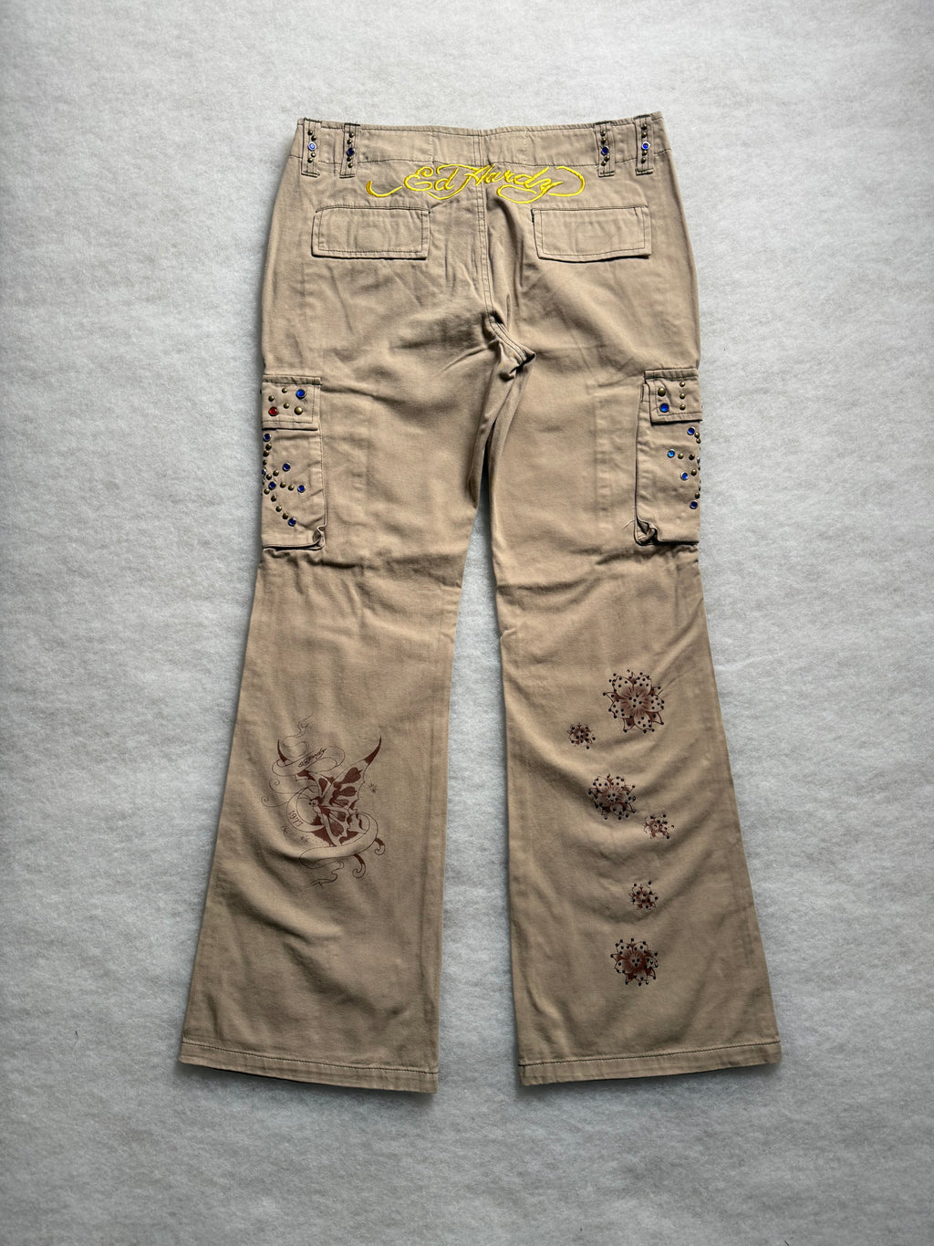 Ed Hardy Boot Cut Cargo Pants 27
