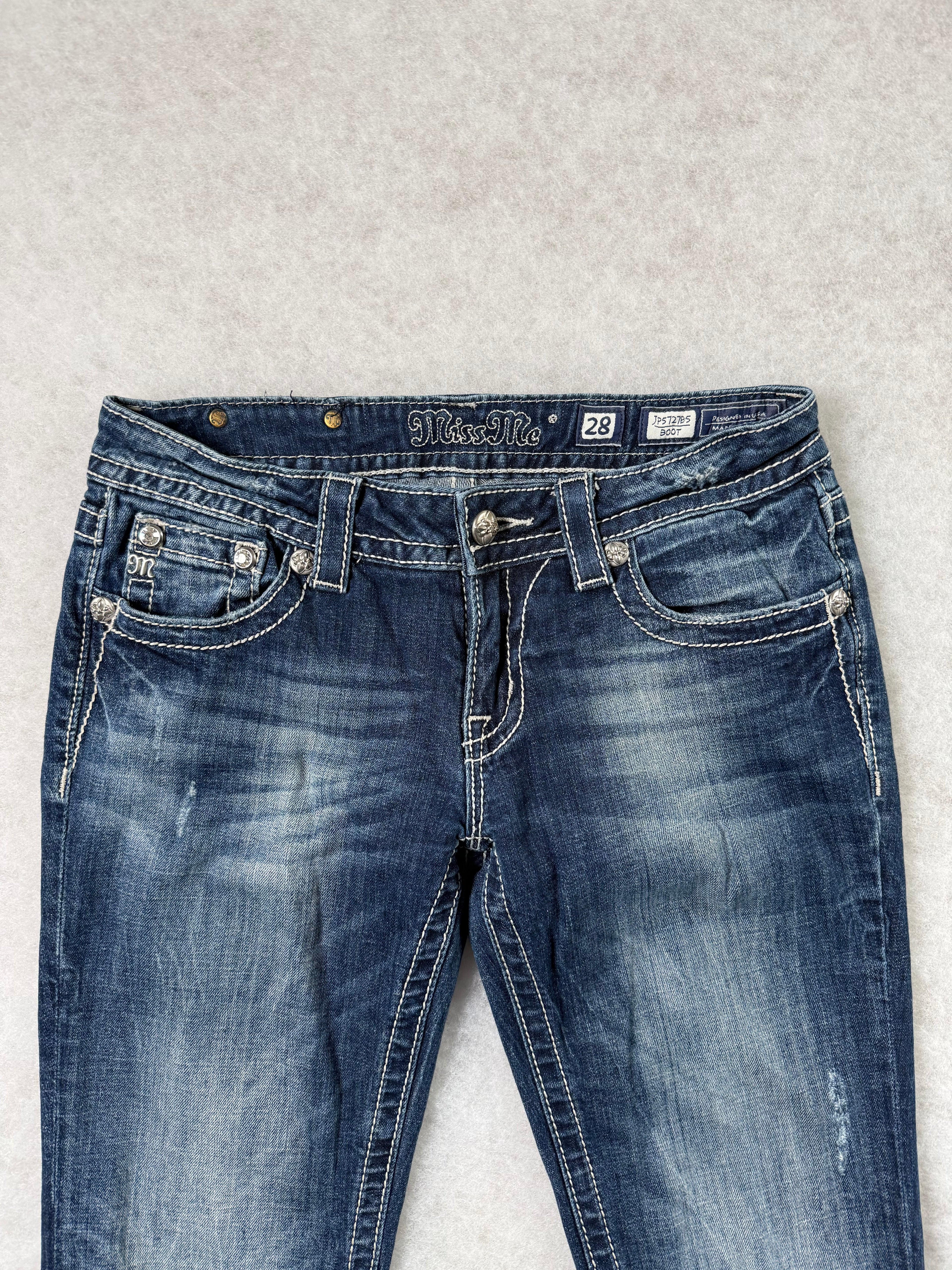 Miss Me Boot Cut Low Waist Jeans