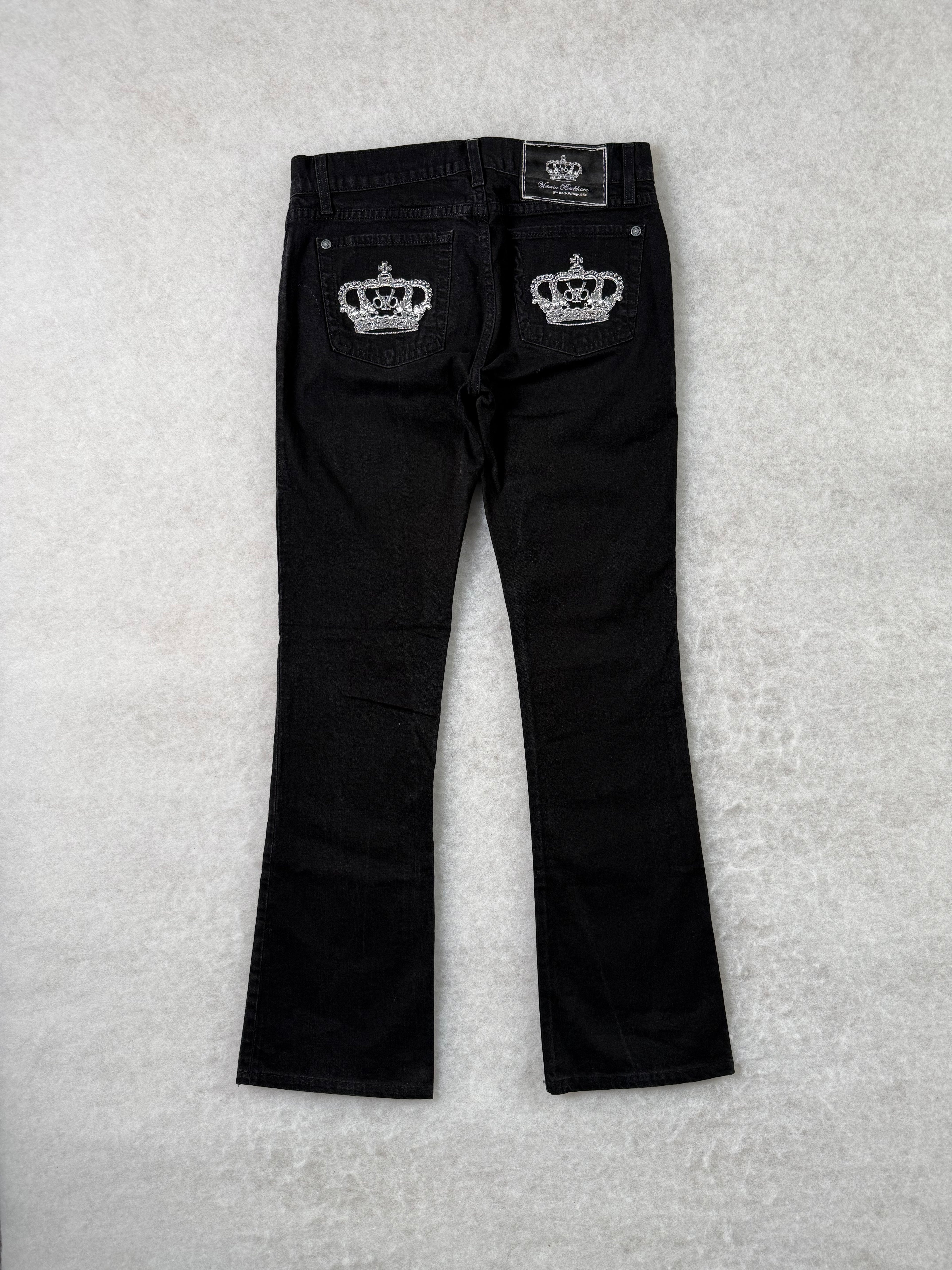 Victoria Beckham Boot Cut Low Waist Jeans