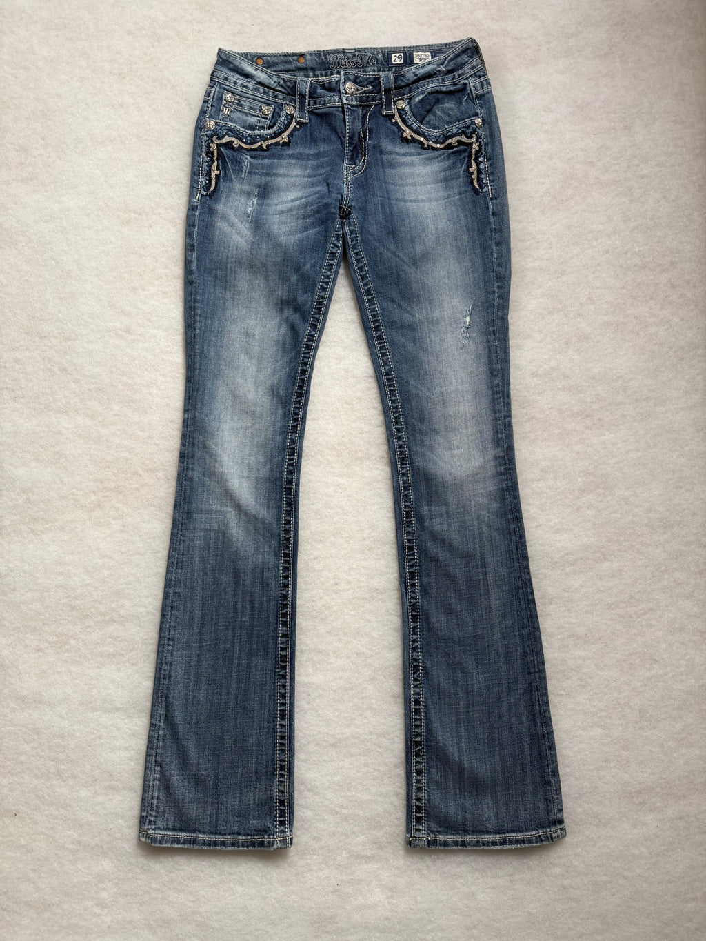 Miss Me Boot Cut Low Waist Jeans 29