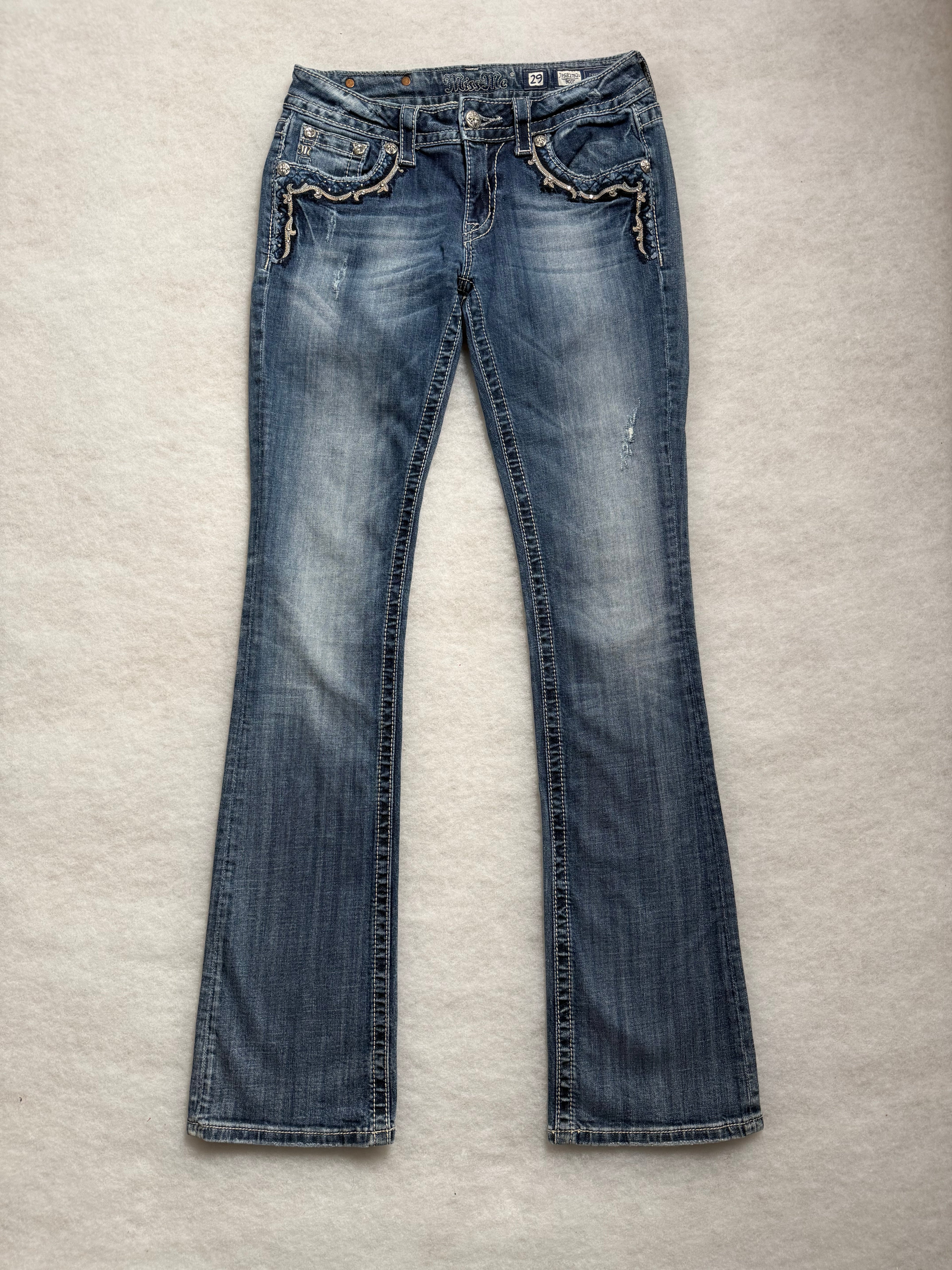 Miss Me Boot Cut Low Waist Jeans 29