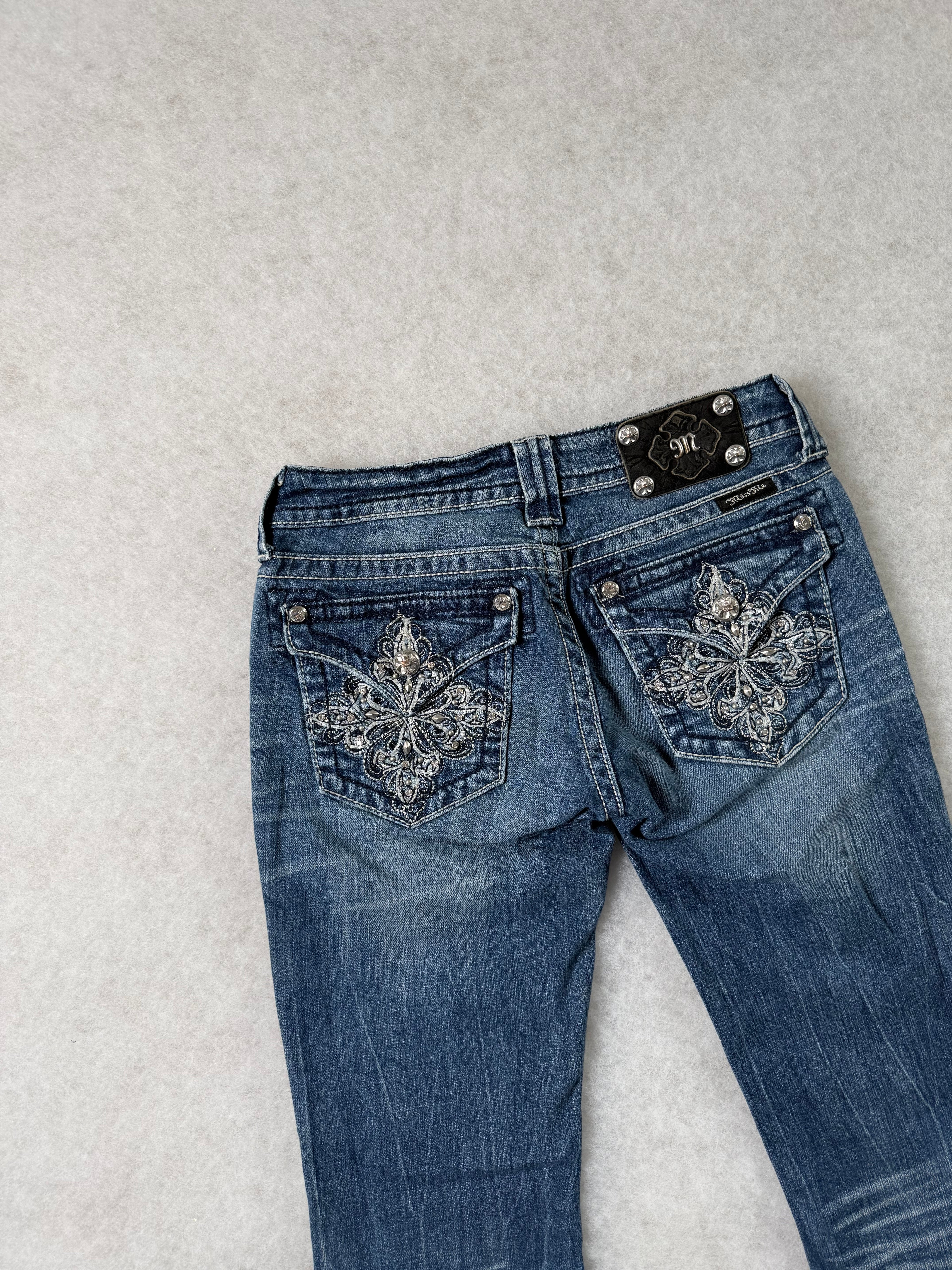 Miss Me Boot Cut Low Waist Jeans