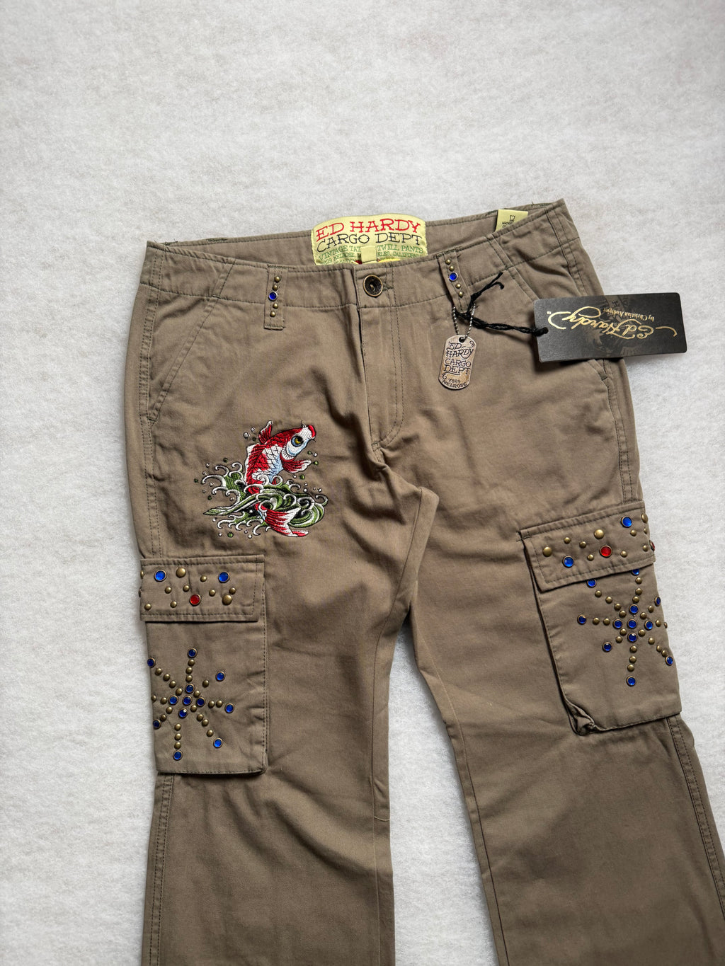 Ed Hardy Boot Cut Cargo Pants 27