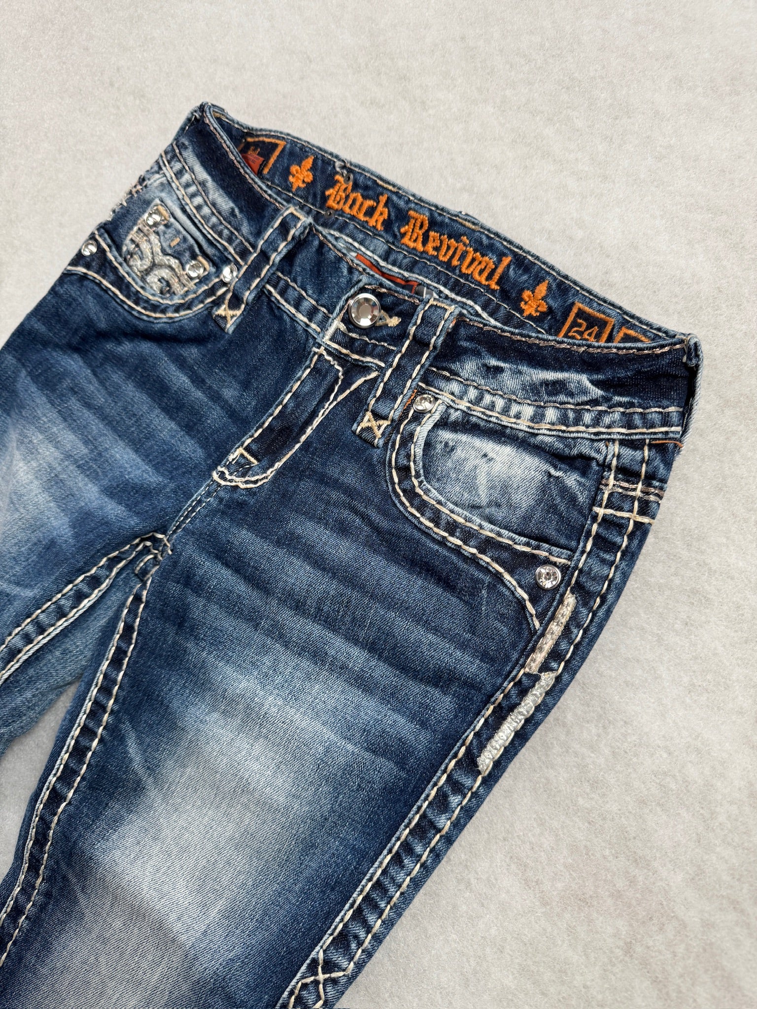 Rock Revival Boot Cut Low Waist Jeans 24