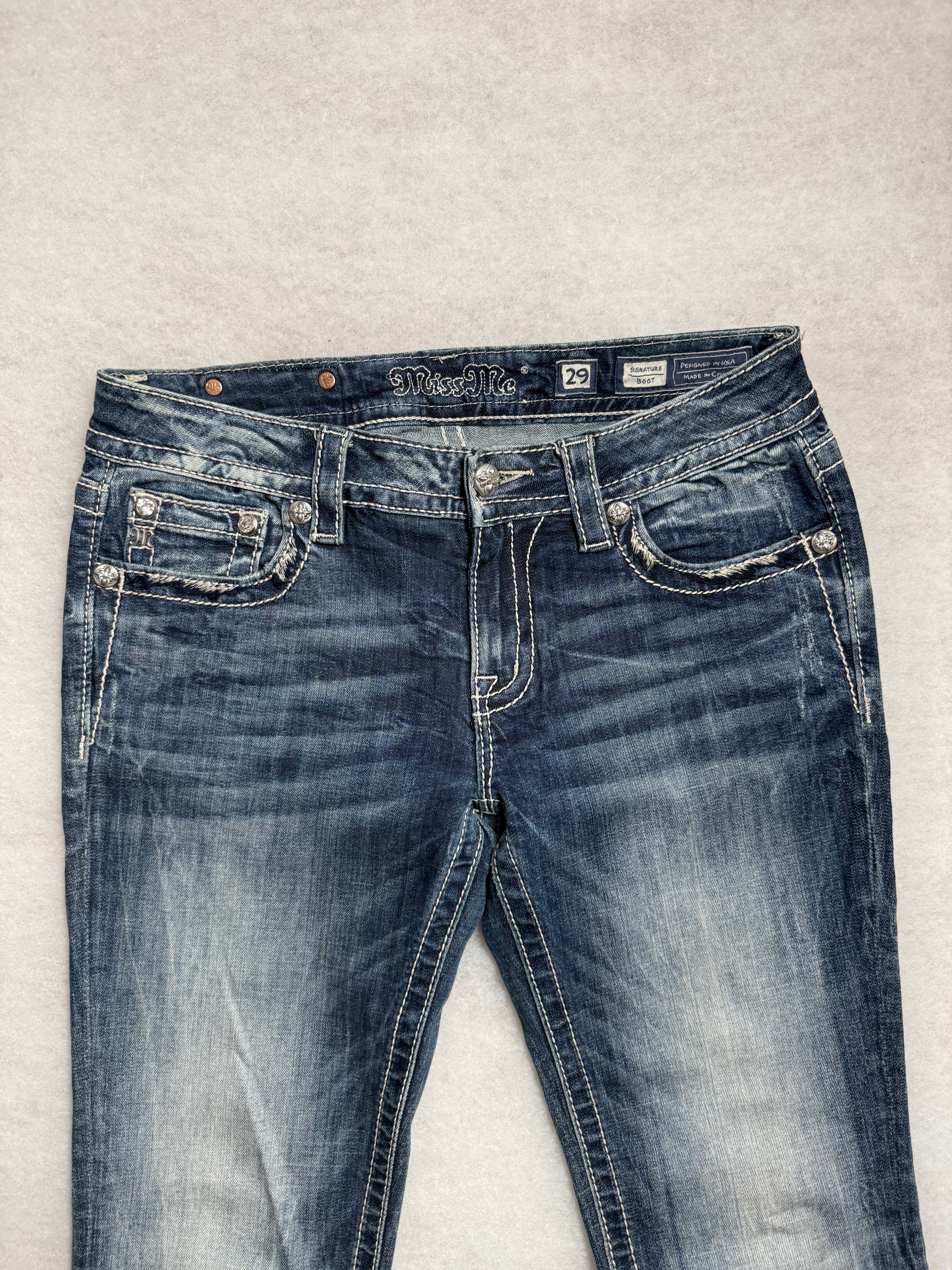 Miss Me Boot Cut Low Waist Jeans 29