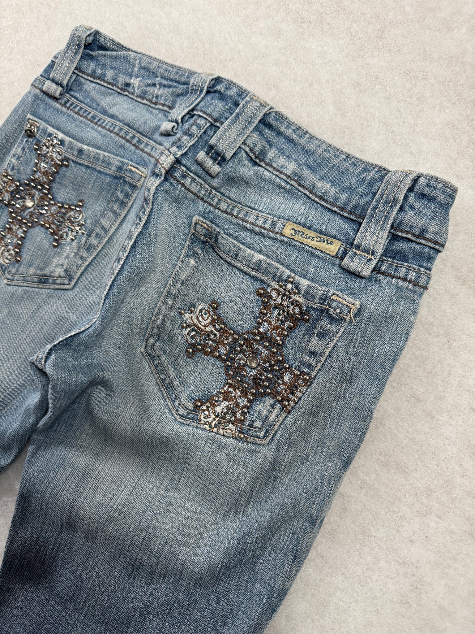 Miss Me Boot Cut Low Waist Jeans 27