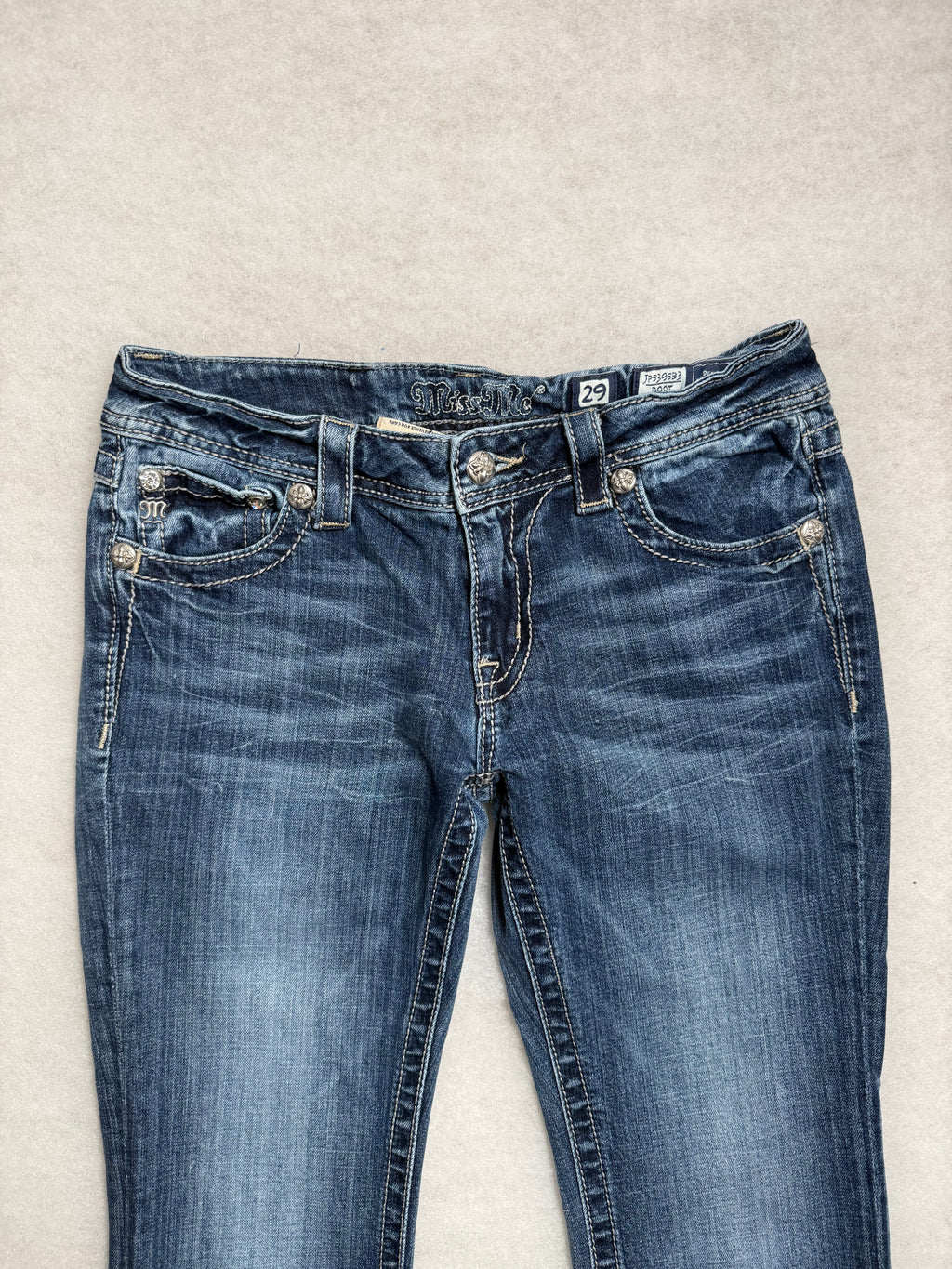 Miss Me Boot Cut Low Waist Jeans 29