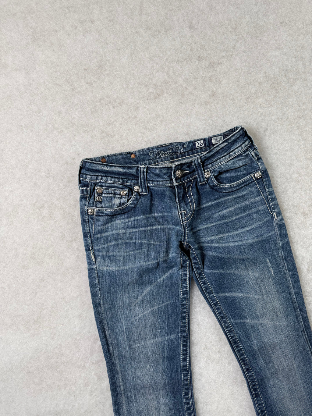 Miss Me Boot Cut Low Waist Jeans