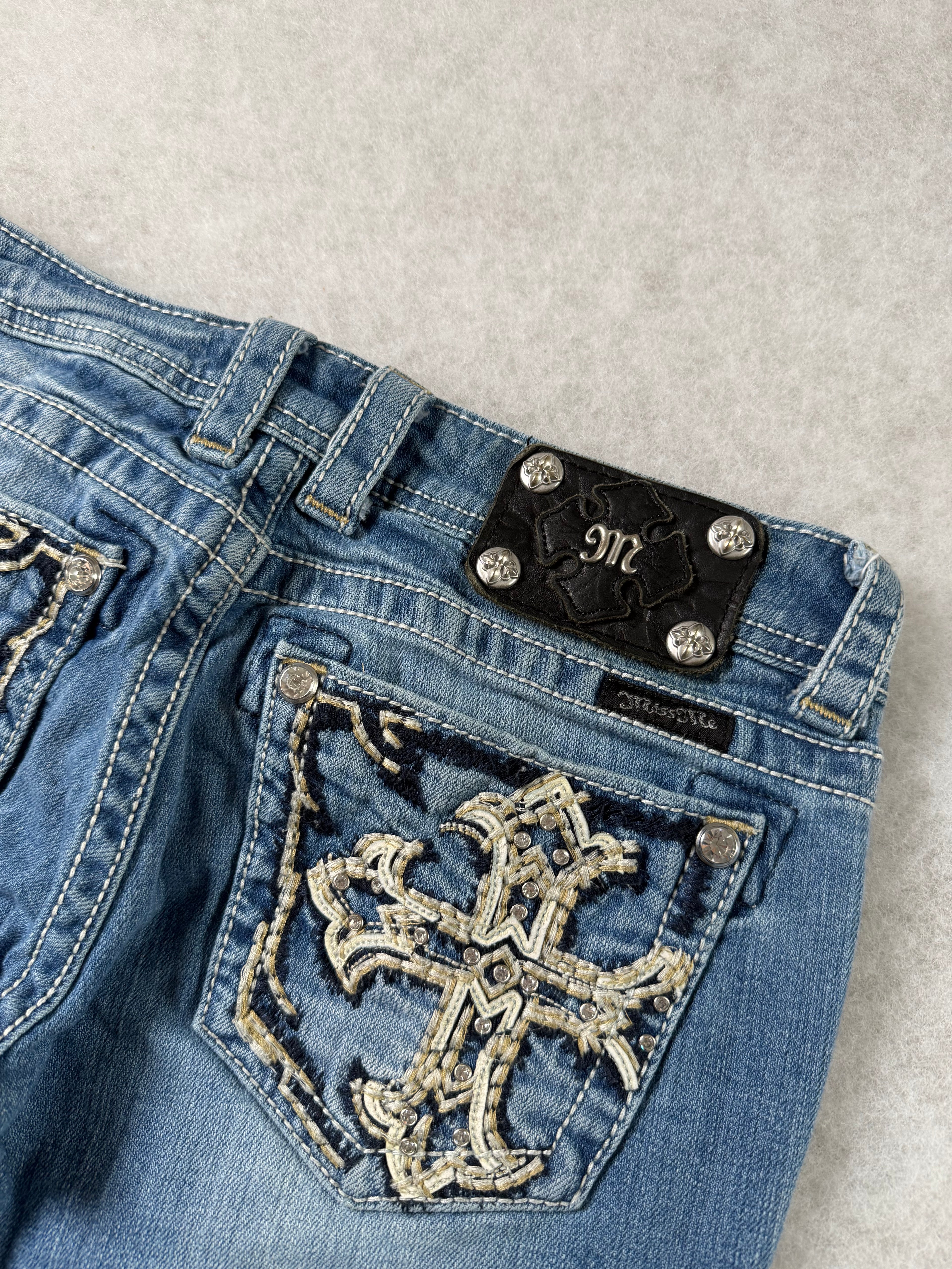 Miss Me Boot Cut Low Waist Jeans