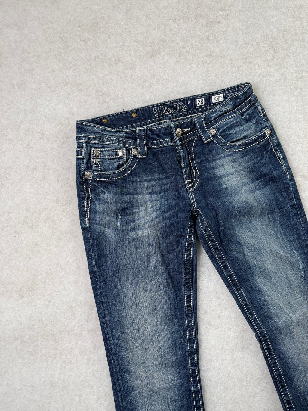 Miss Me Boot Cut Low Waist Jeans