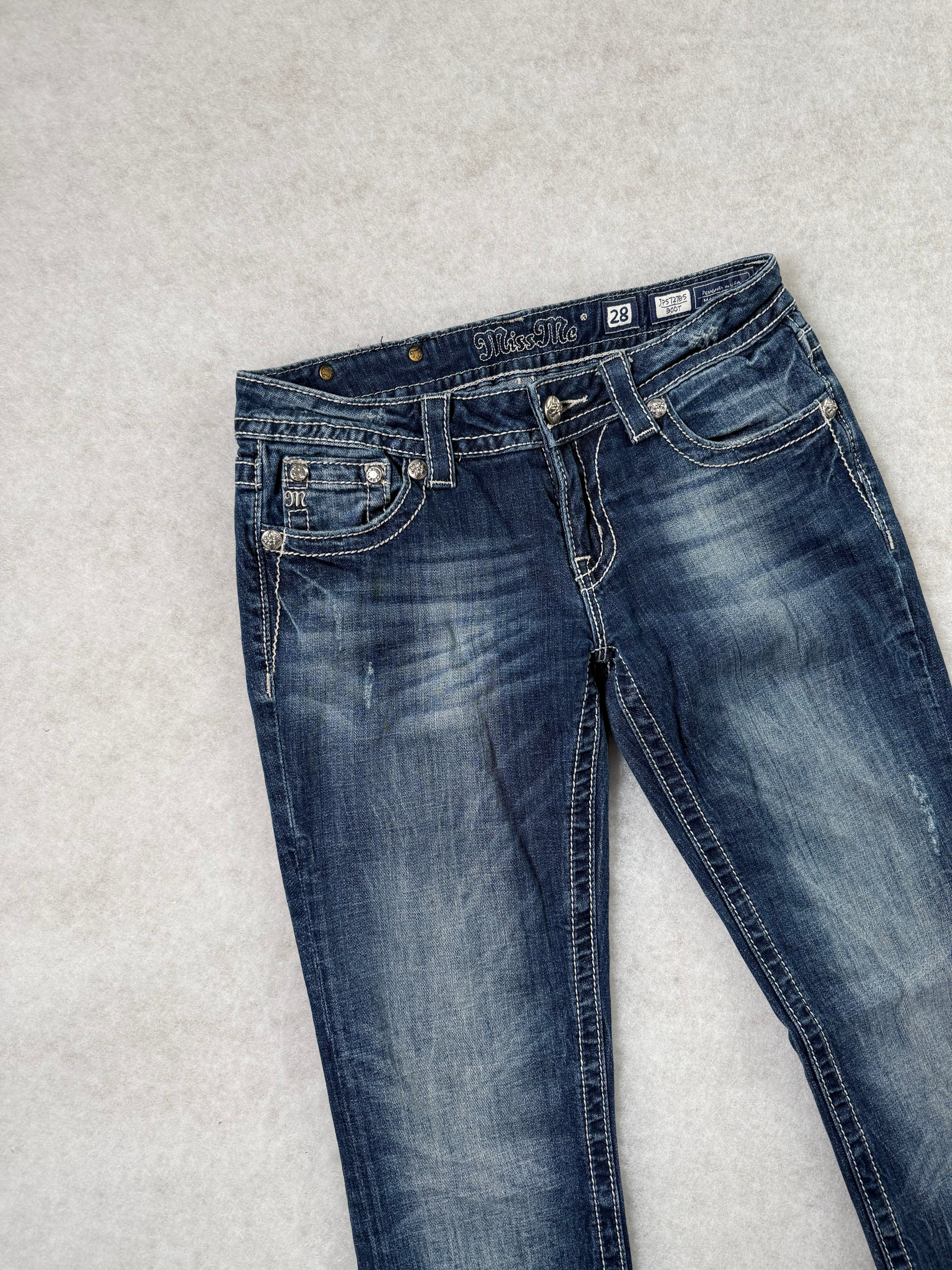 Miss Me Boot Cut Low Waist Jeans