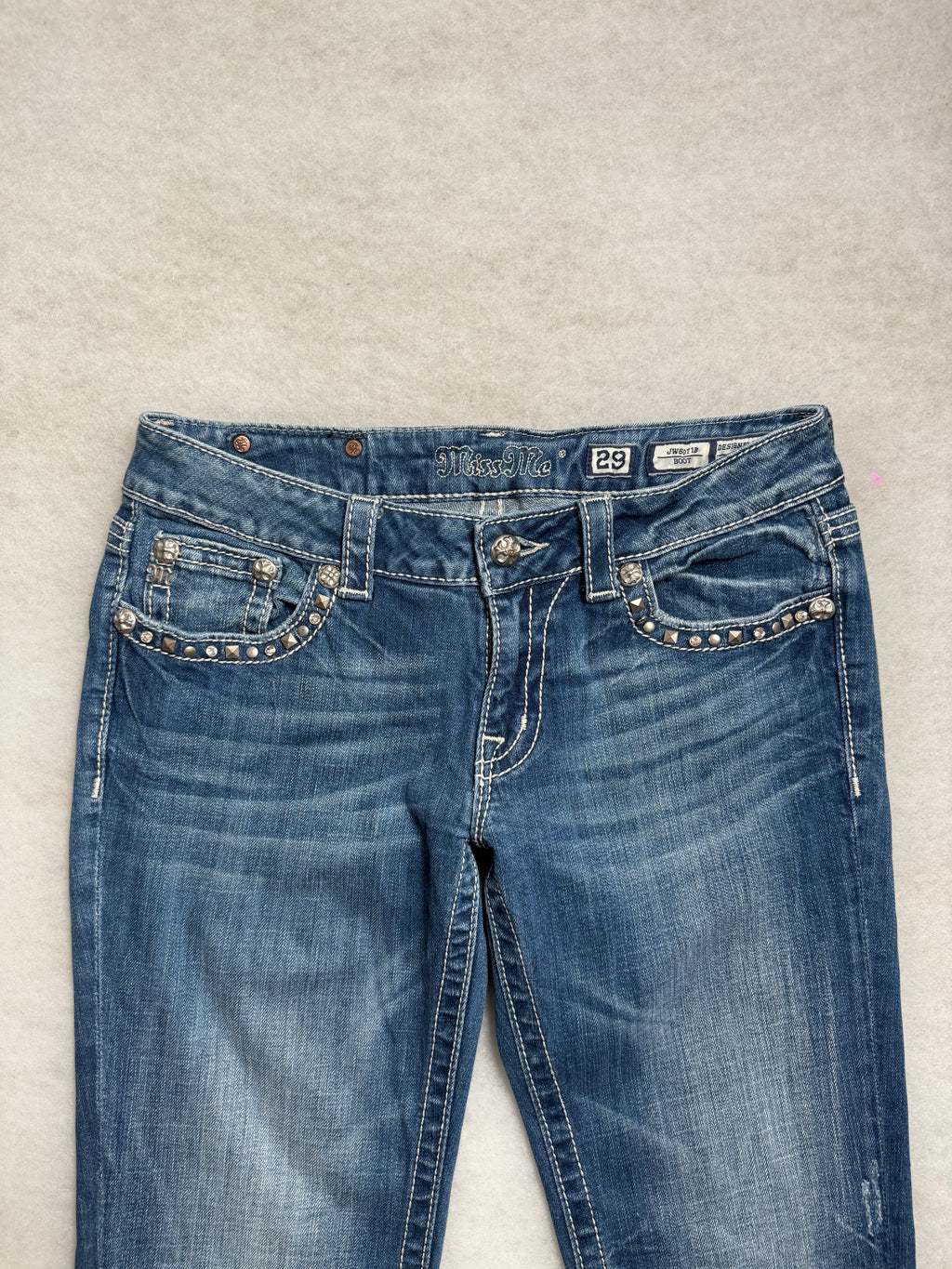 Miss Me Boot Cut Low Waist Jeans 29
