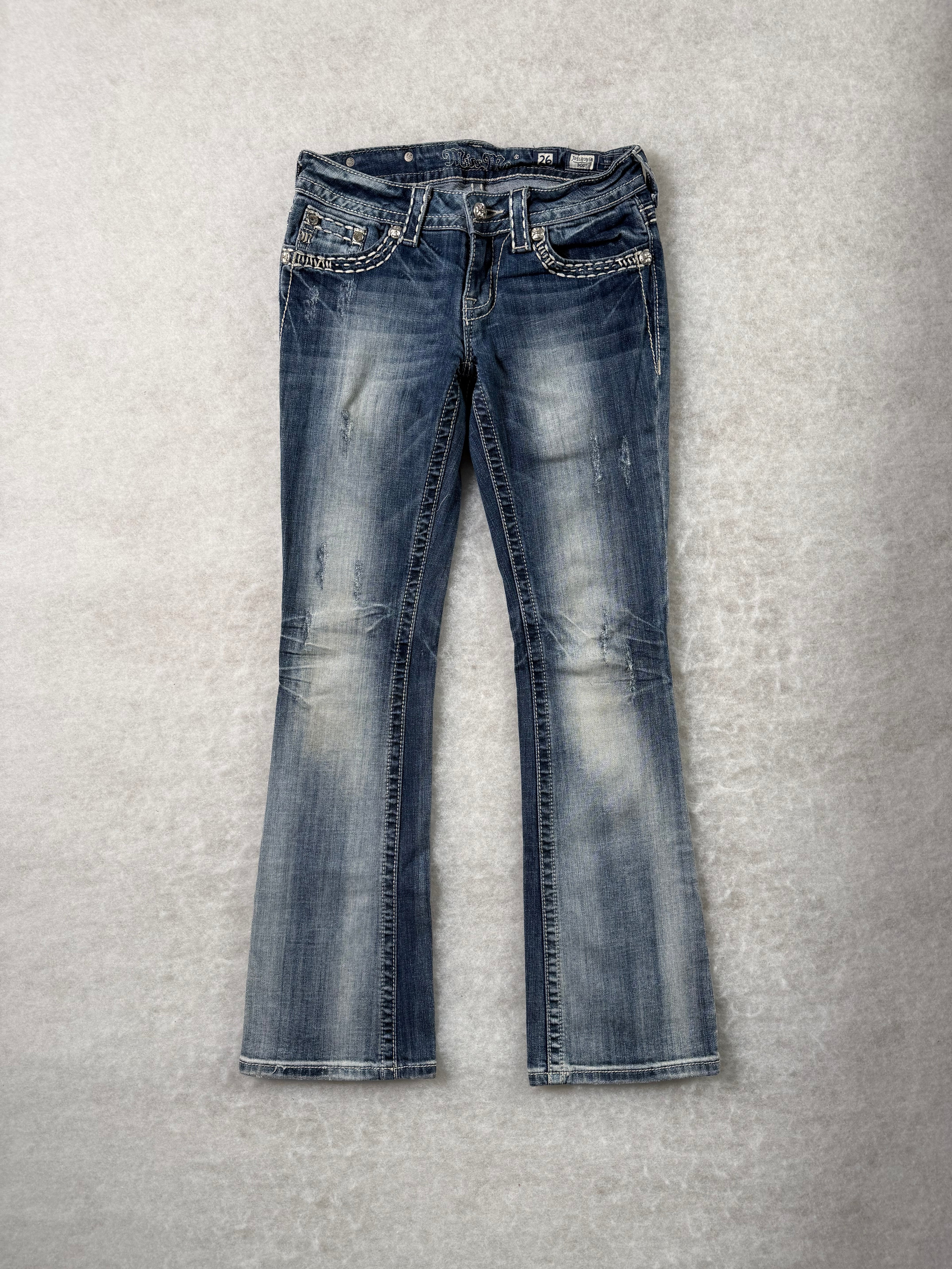 Miss Me Boot Cut Low Waist Jeans