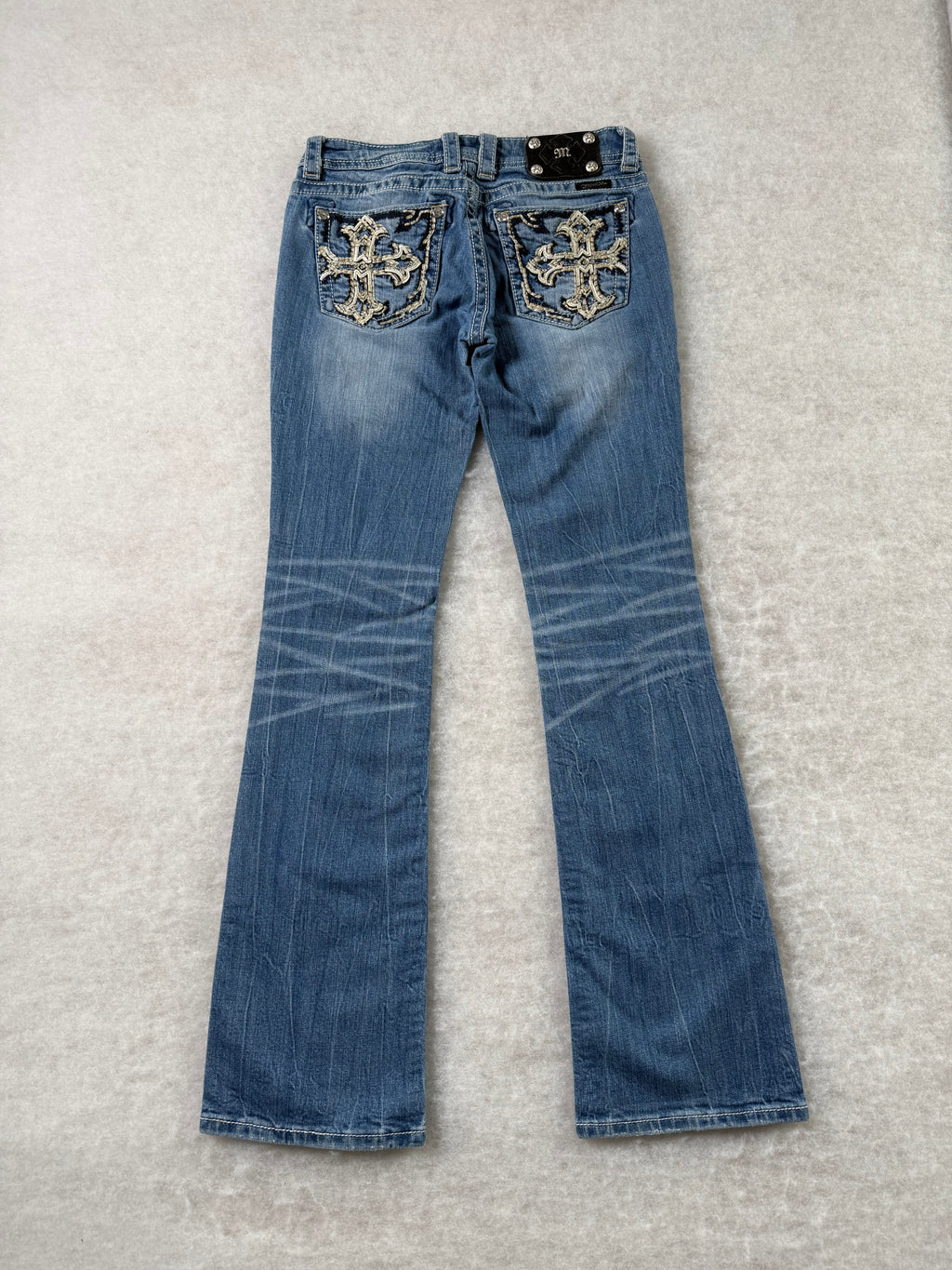 Miss Me Boot Cut Low Waist Jeans
