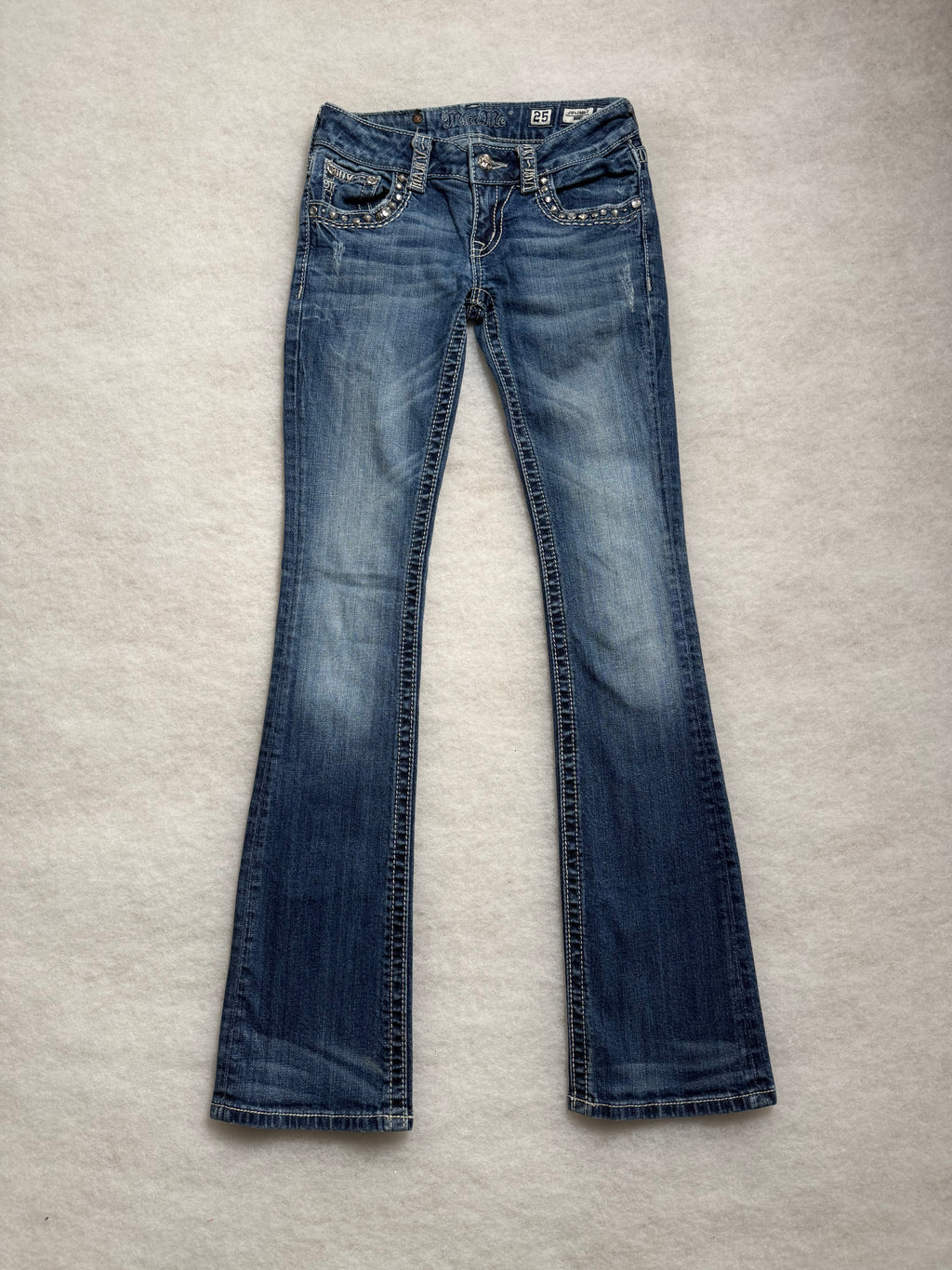 Miss Me Boot Cut Low Waist Jeans 25