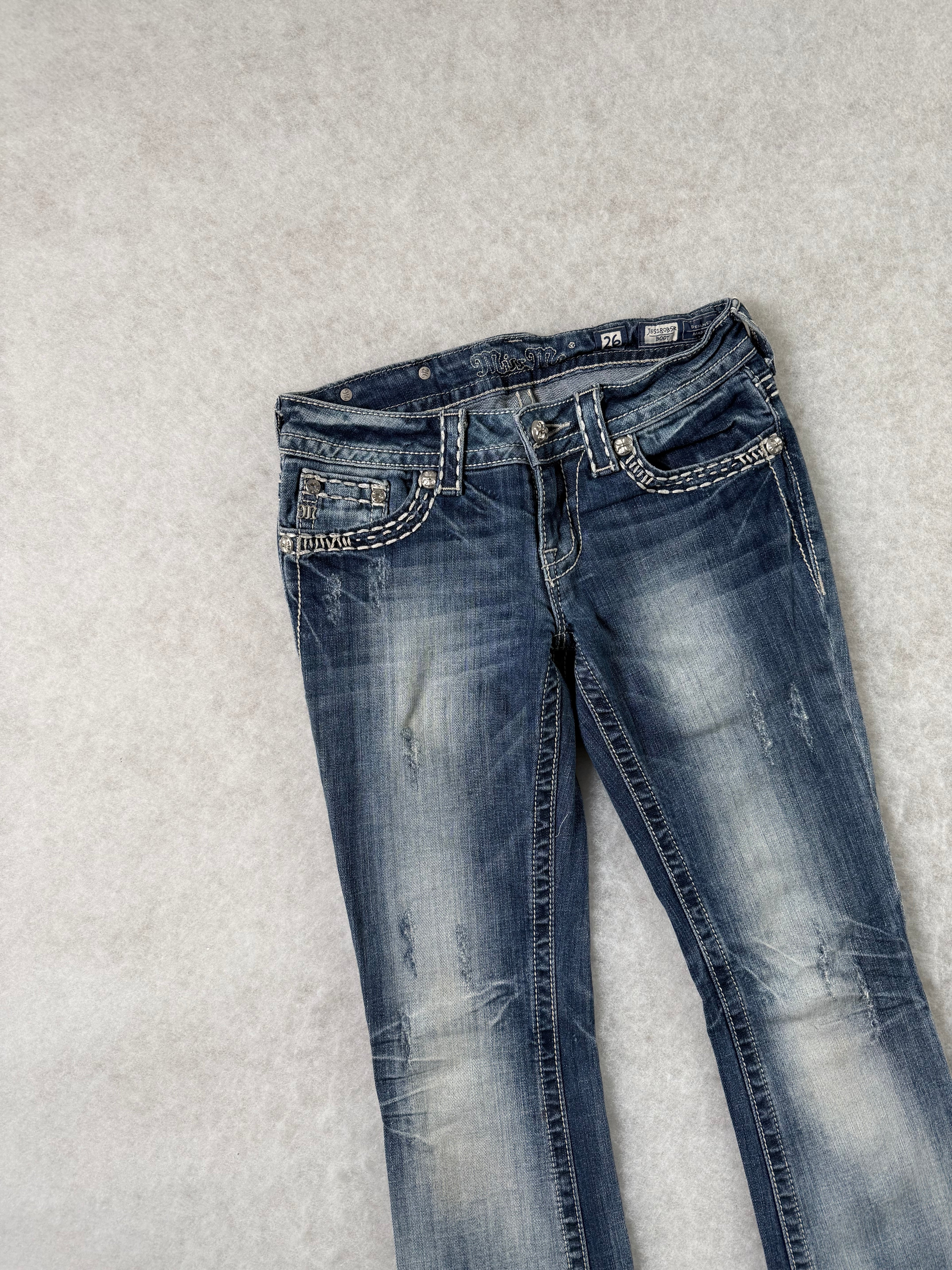 Miss Me Boot Cut Low Waist Jeans