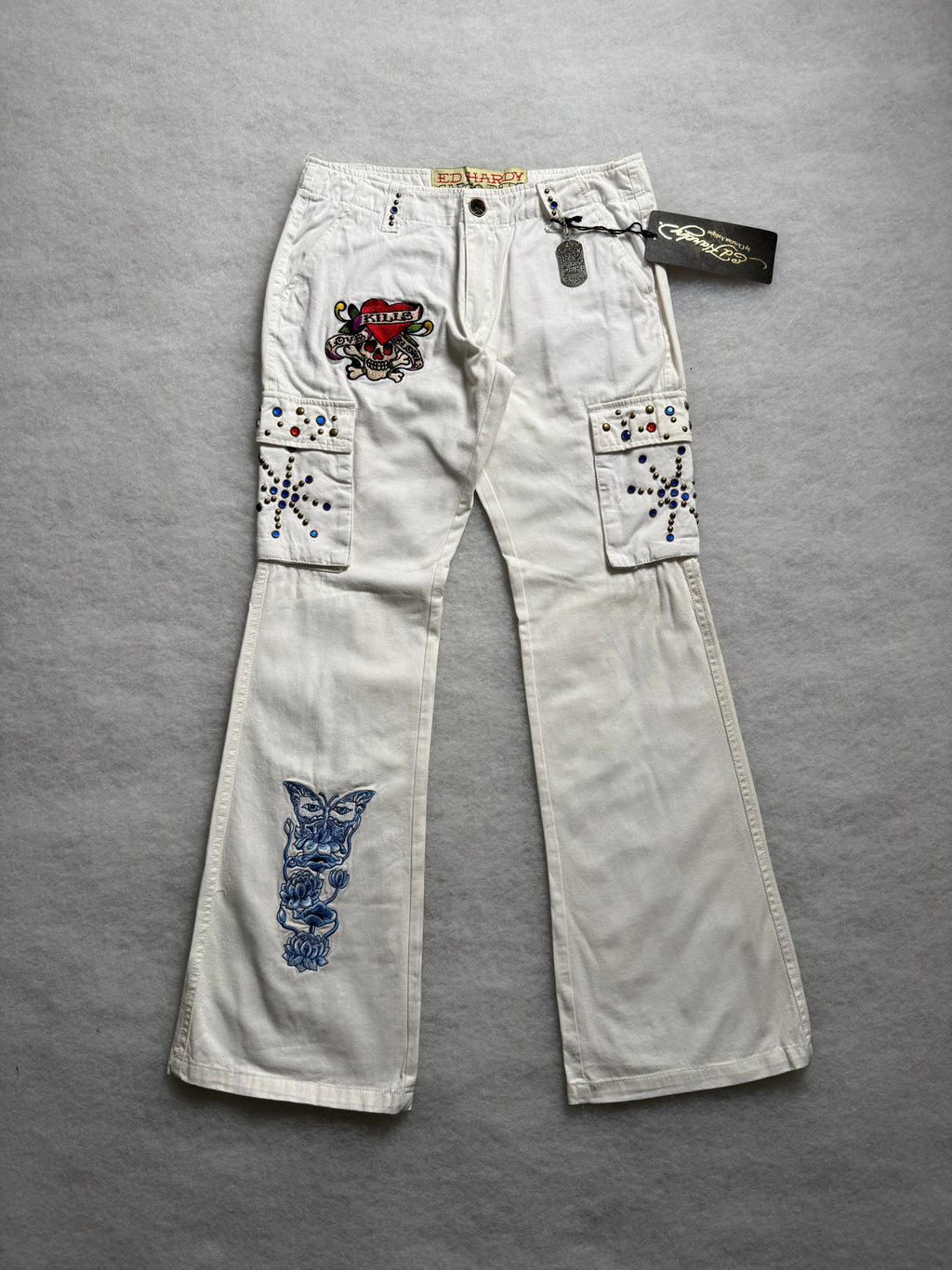 Ed Hardy Boot Cut Cargo Pants 26