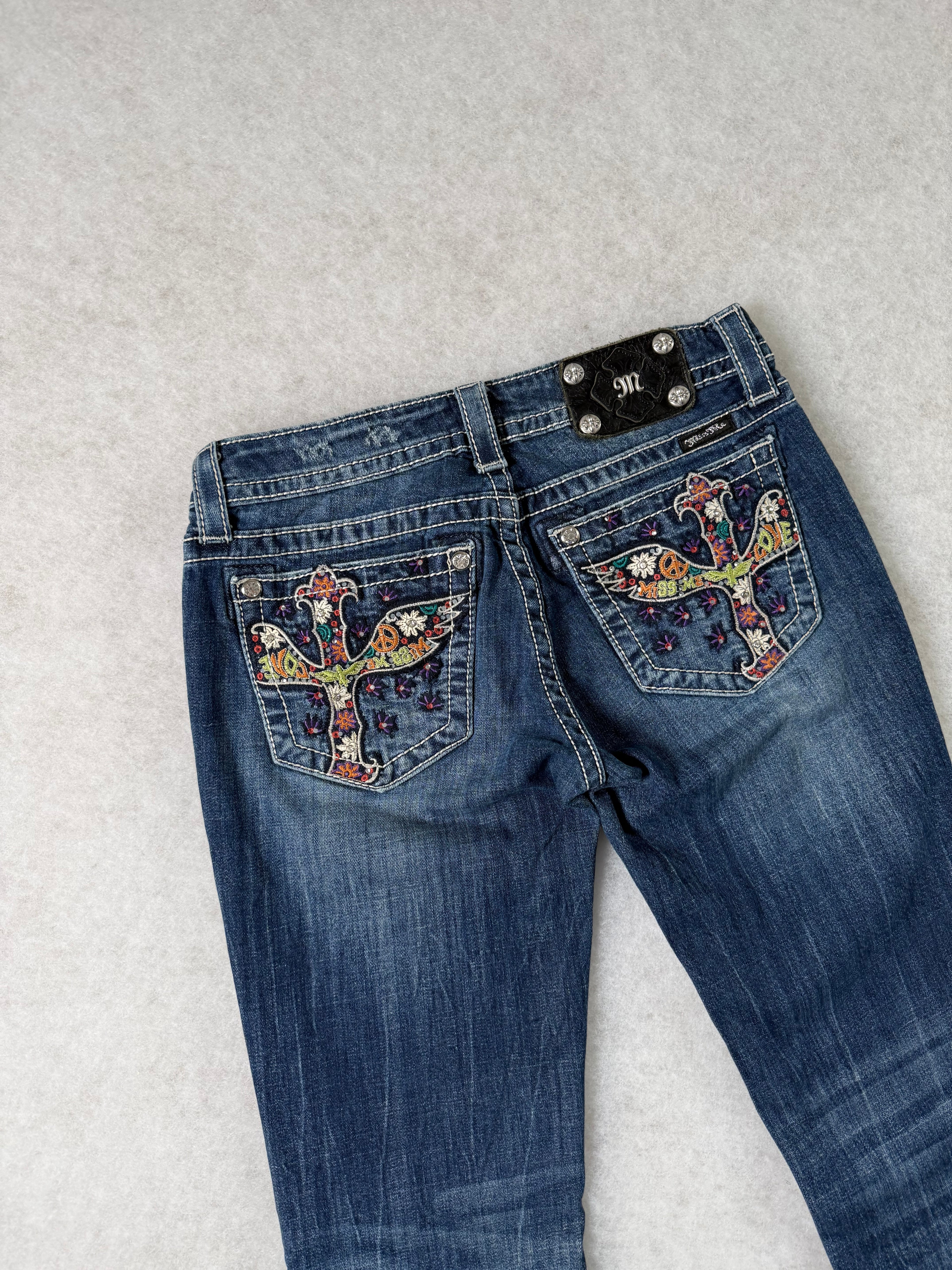 Miss Me Boot Cut Low Waist Jeans